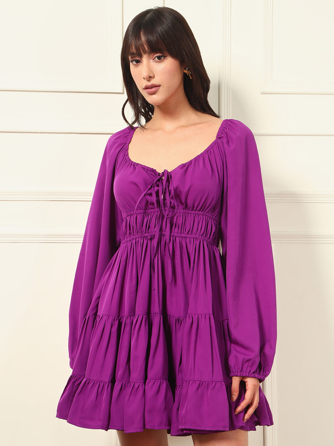 TANDUL Women Purple Flared Dress