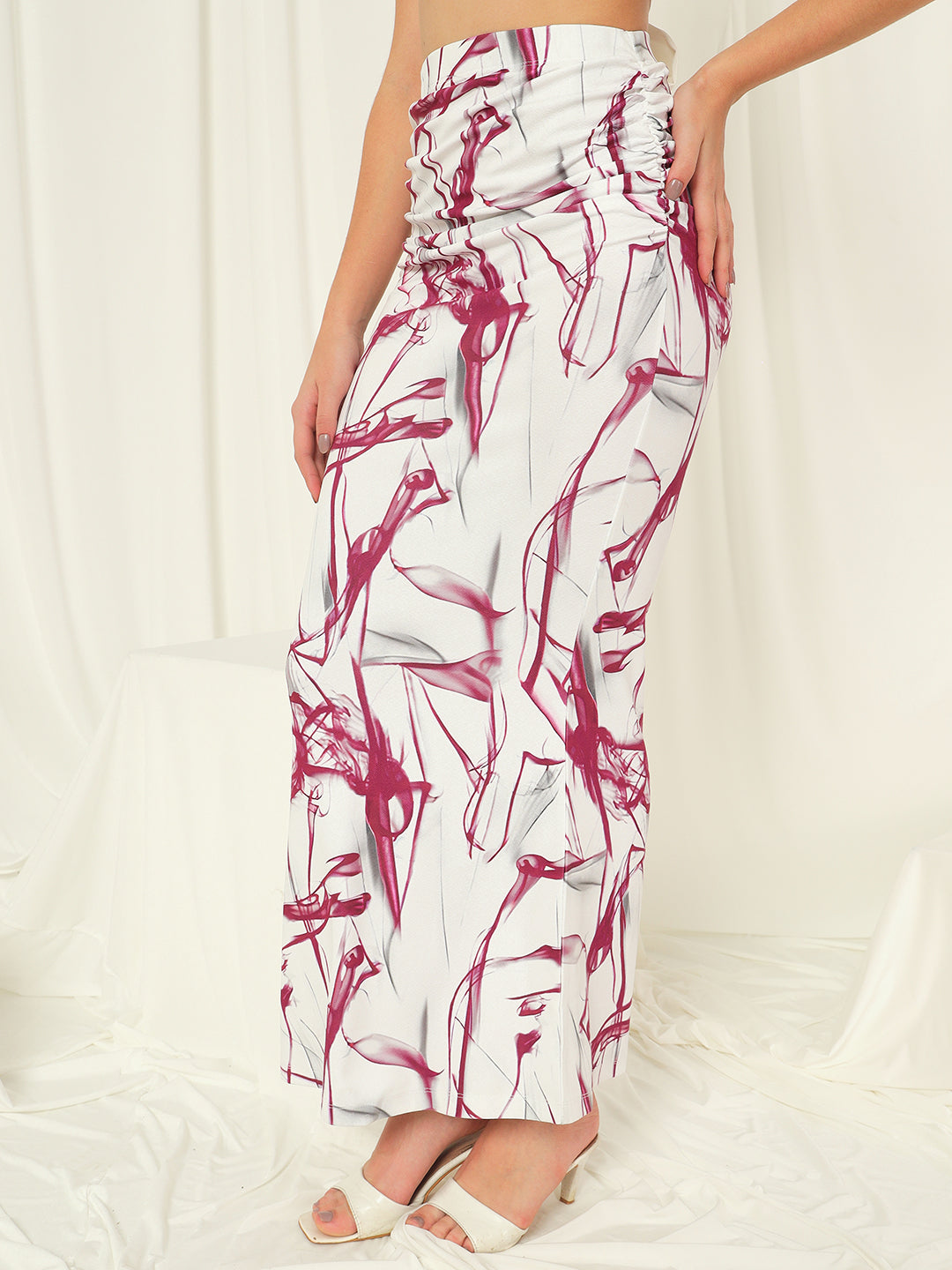 TANDUL Women Printed Regular White Skirt