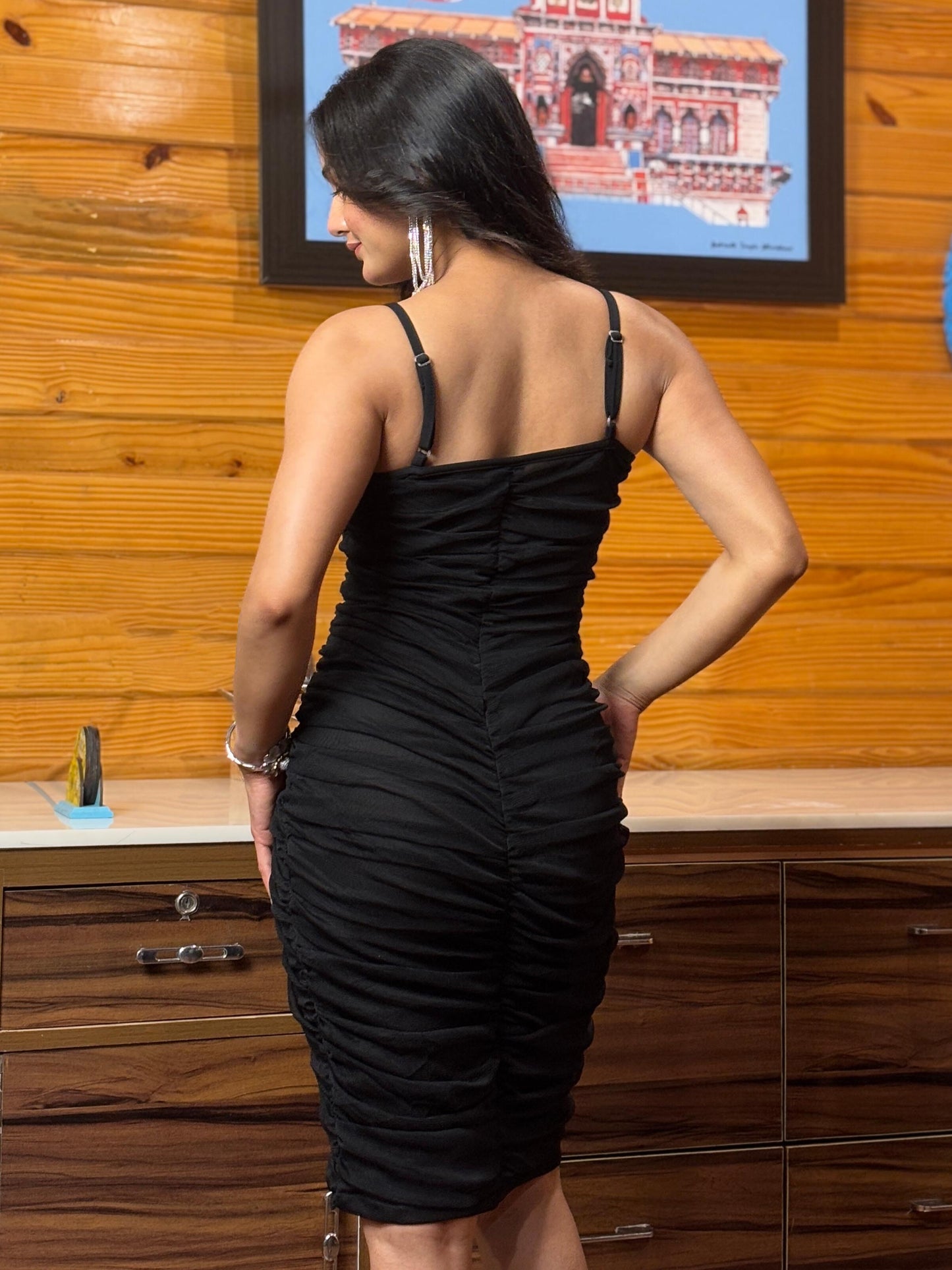 TANDUL Women Stunning Black Dress