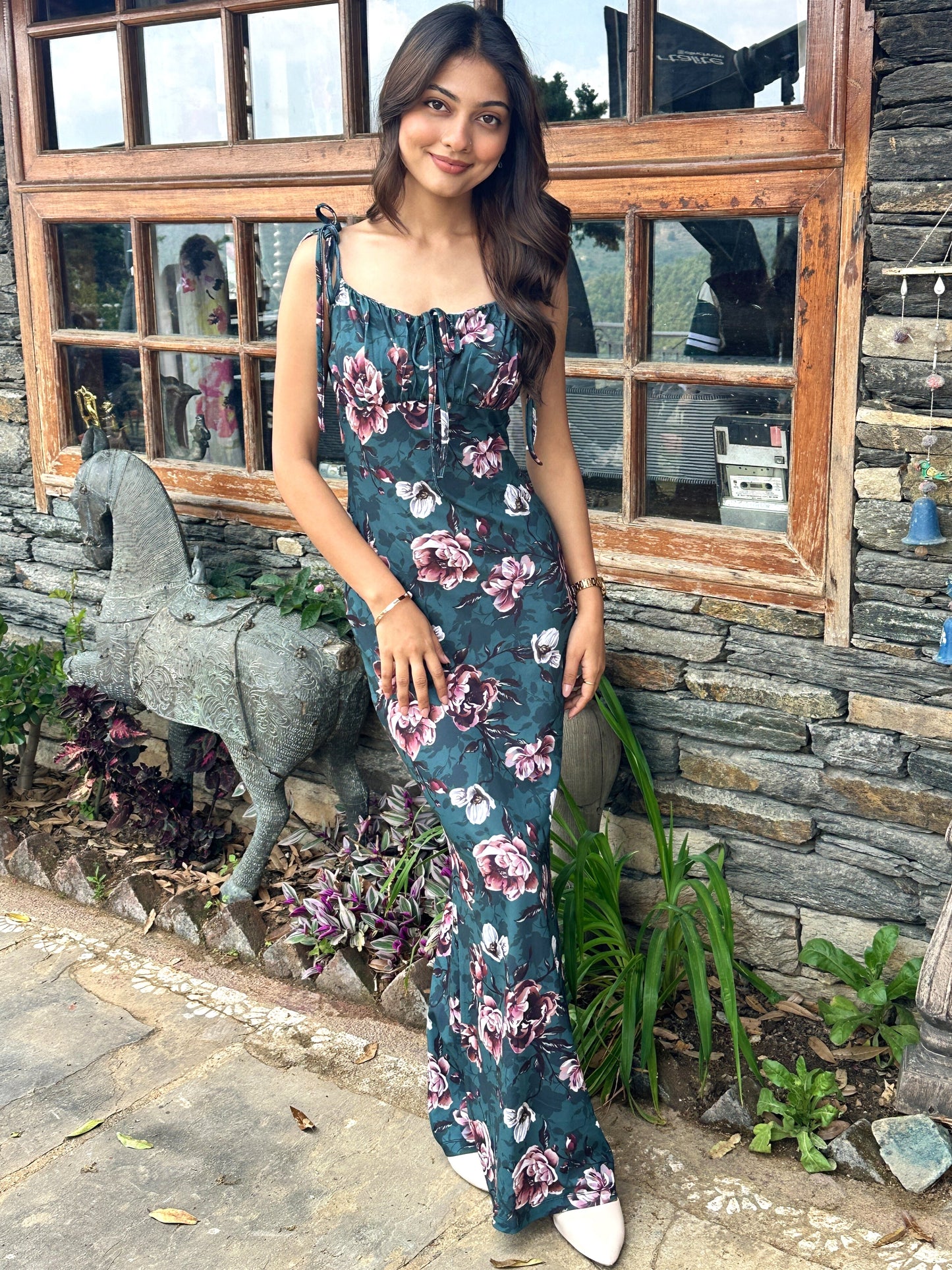 TANDUL Women Green Floral Printed Bodycon Dress