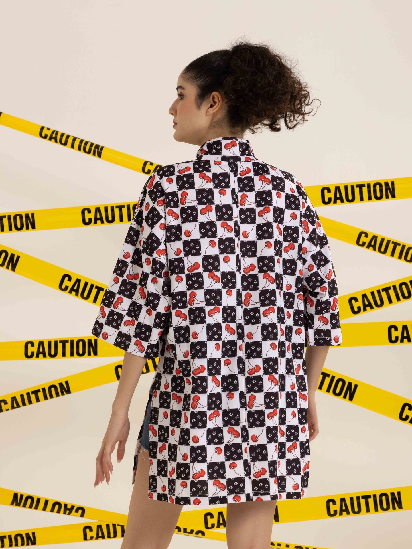 TANDUL Women Oversize Cherry Printed Tunic