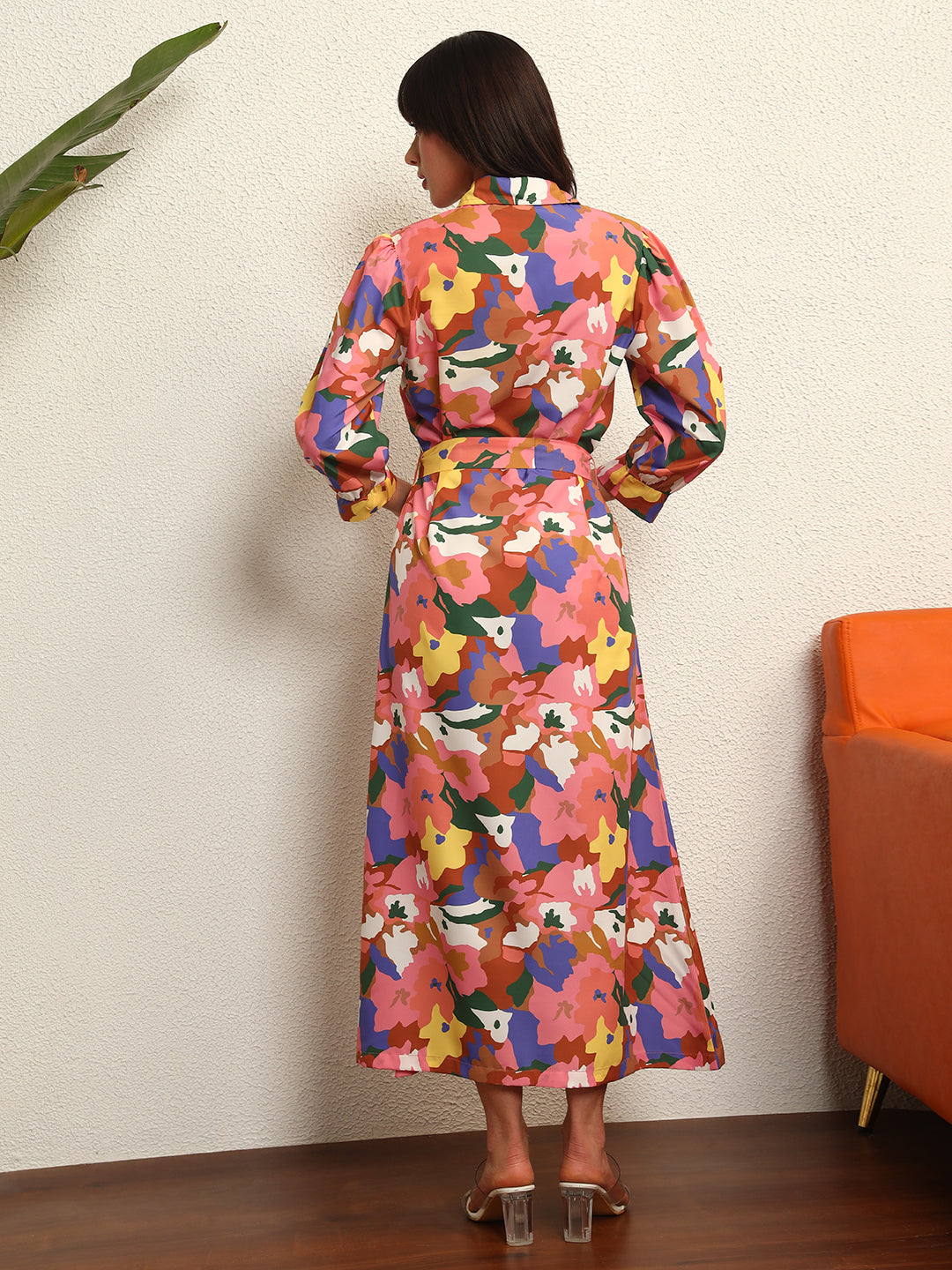 TANDUL Multicolor Floral Printed Long Dress
