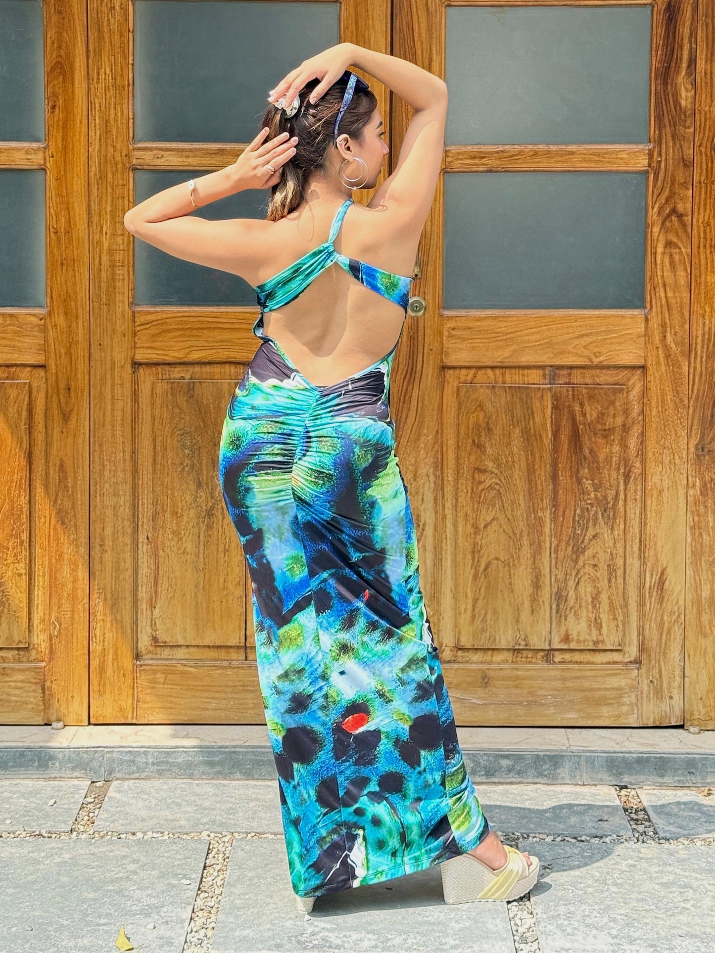 TANDUL Multicolor Long Bodycon Dress