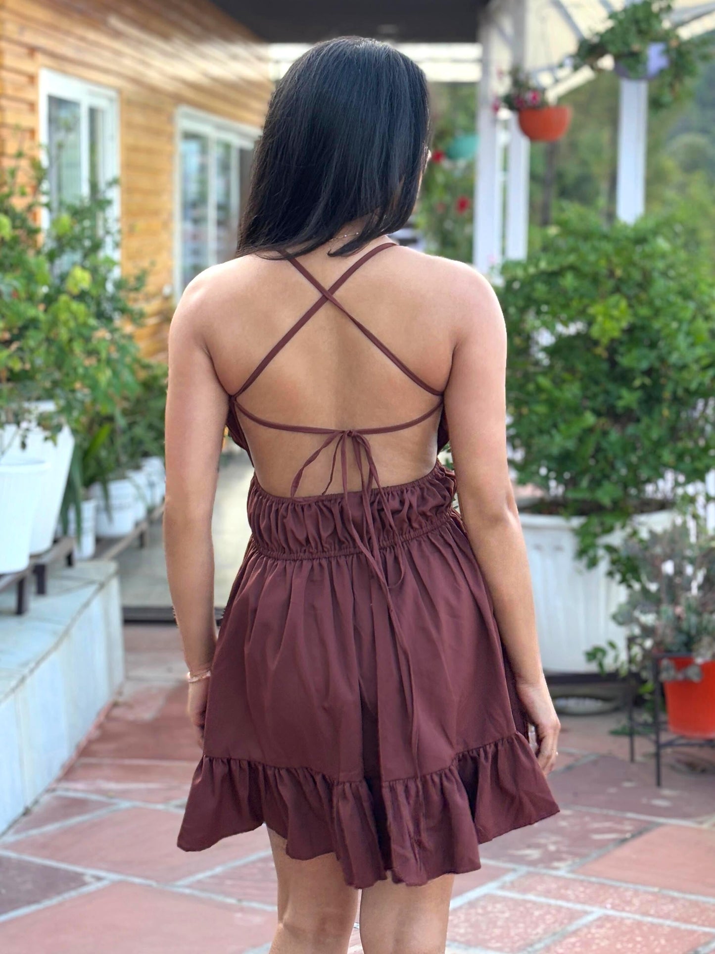 TANDUL Women Brown Solid Flared Dress