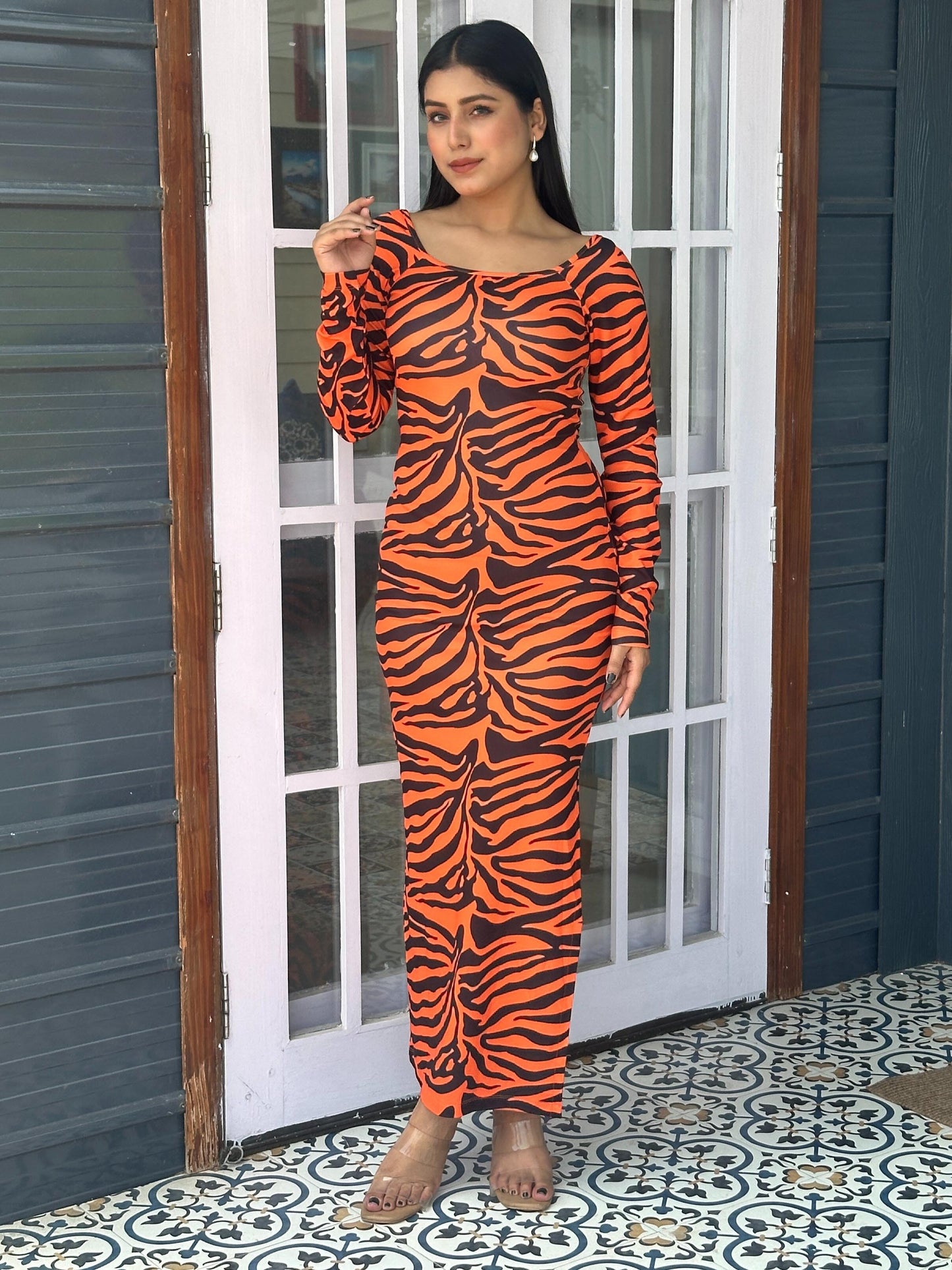 TANDUL Women Zebra Printed Bodycon Dress