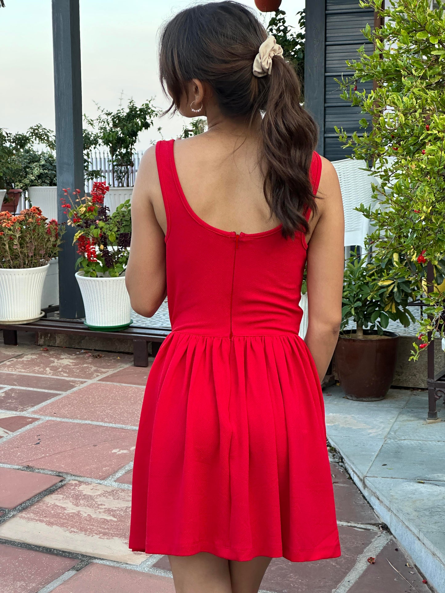 TANDUL Women Stunning Red Dress