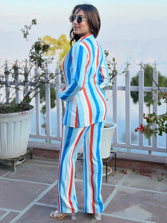TANDUL Women Striking Striped Co-ord Set