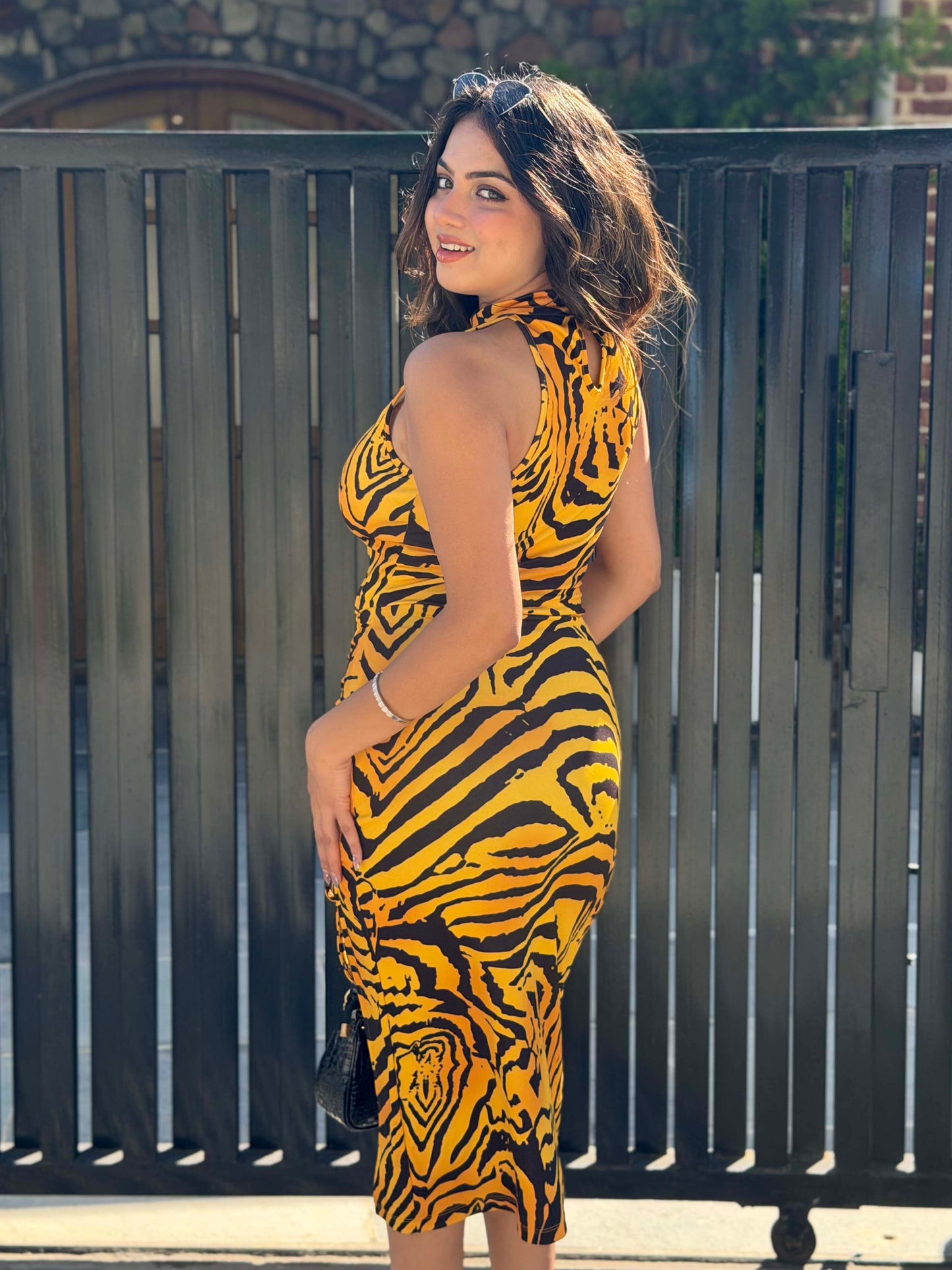 TANDUL Women Bold Tiger Printed Dress