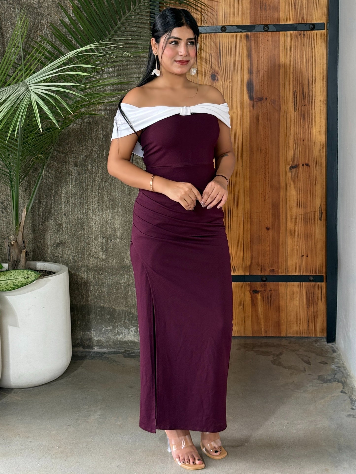 TANDUL Women Stunning Off-shoulder Dress