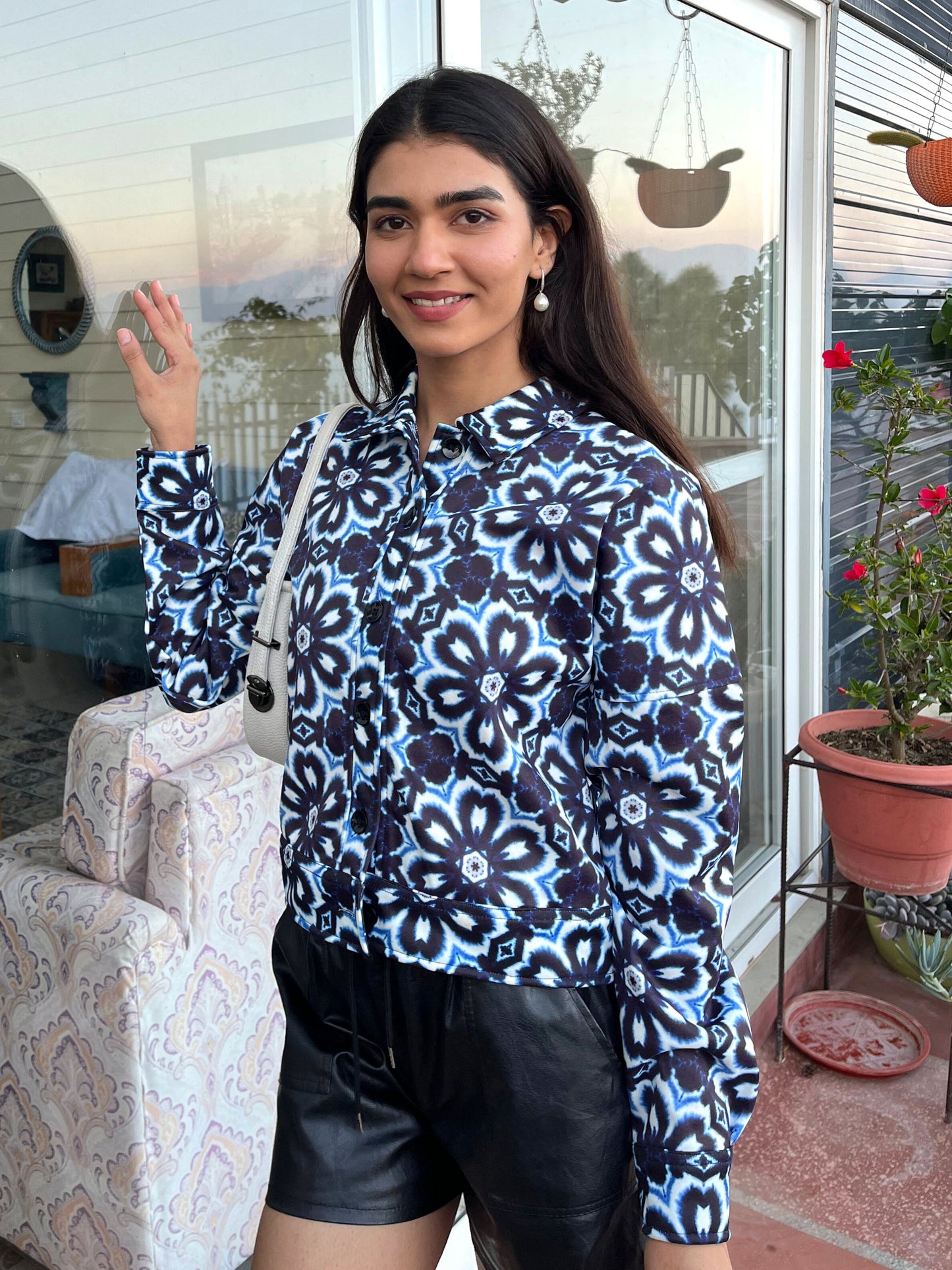 TANDUL Women Blue Floral Jacket