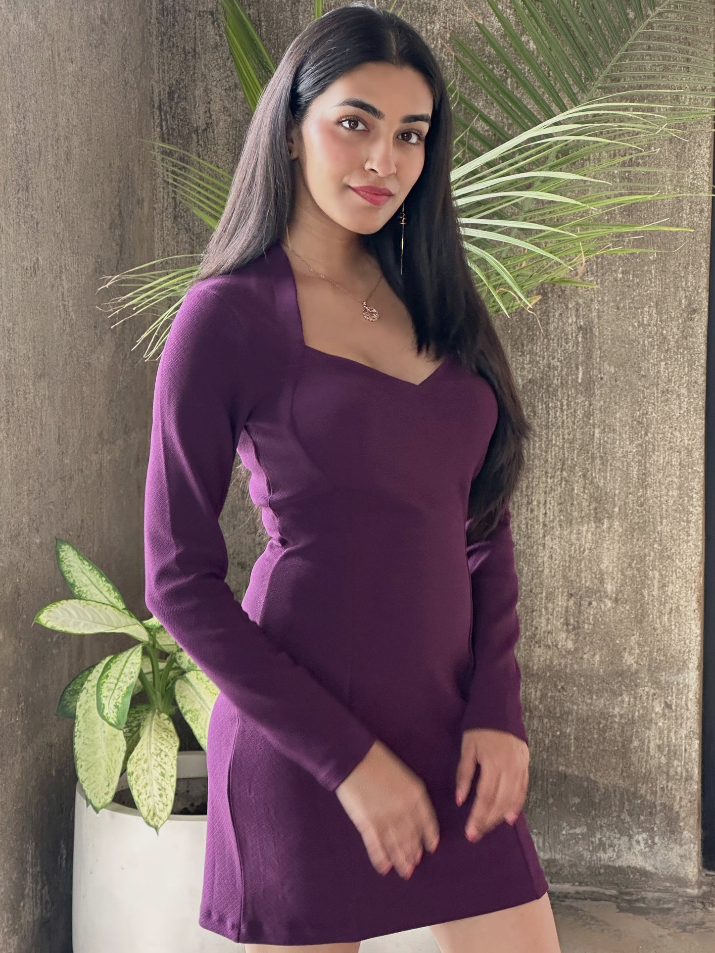 TANDUL Women Solid Purple Dress