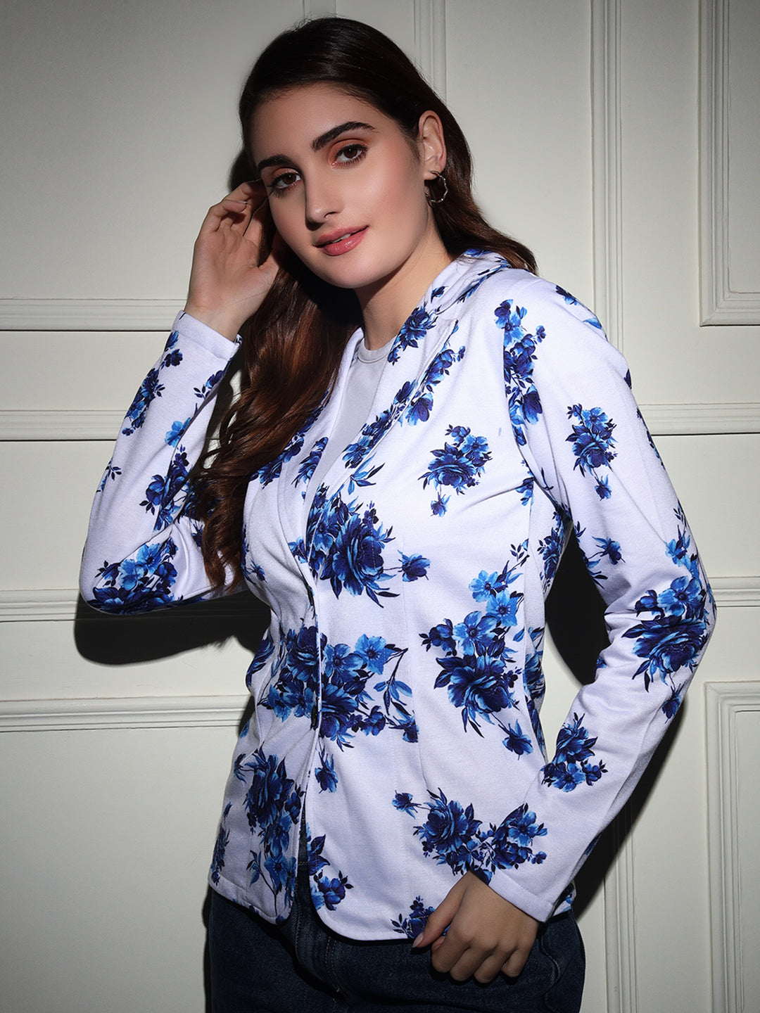 TANDUL Polyester Floral Print Coat For Women
