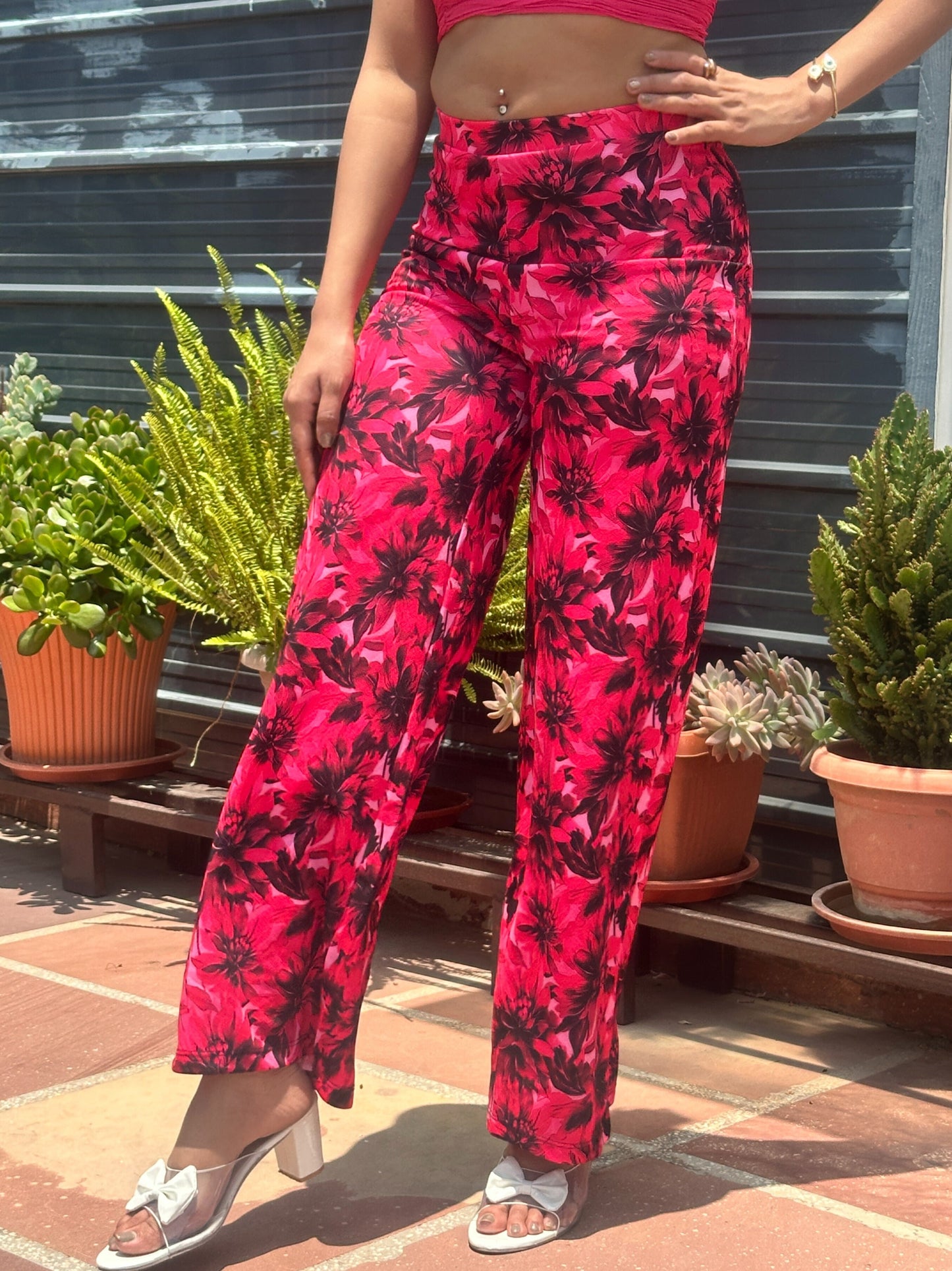 TANDUL Women Pink Floral Printed Trouser