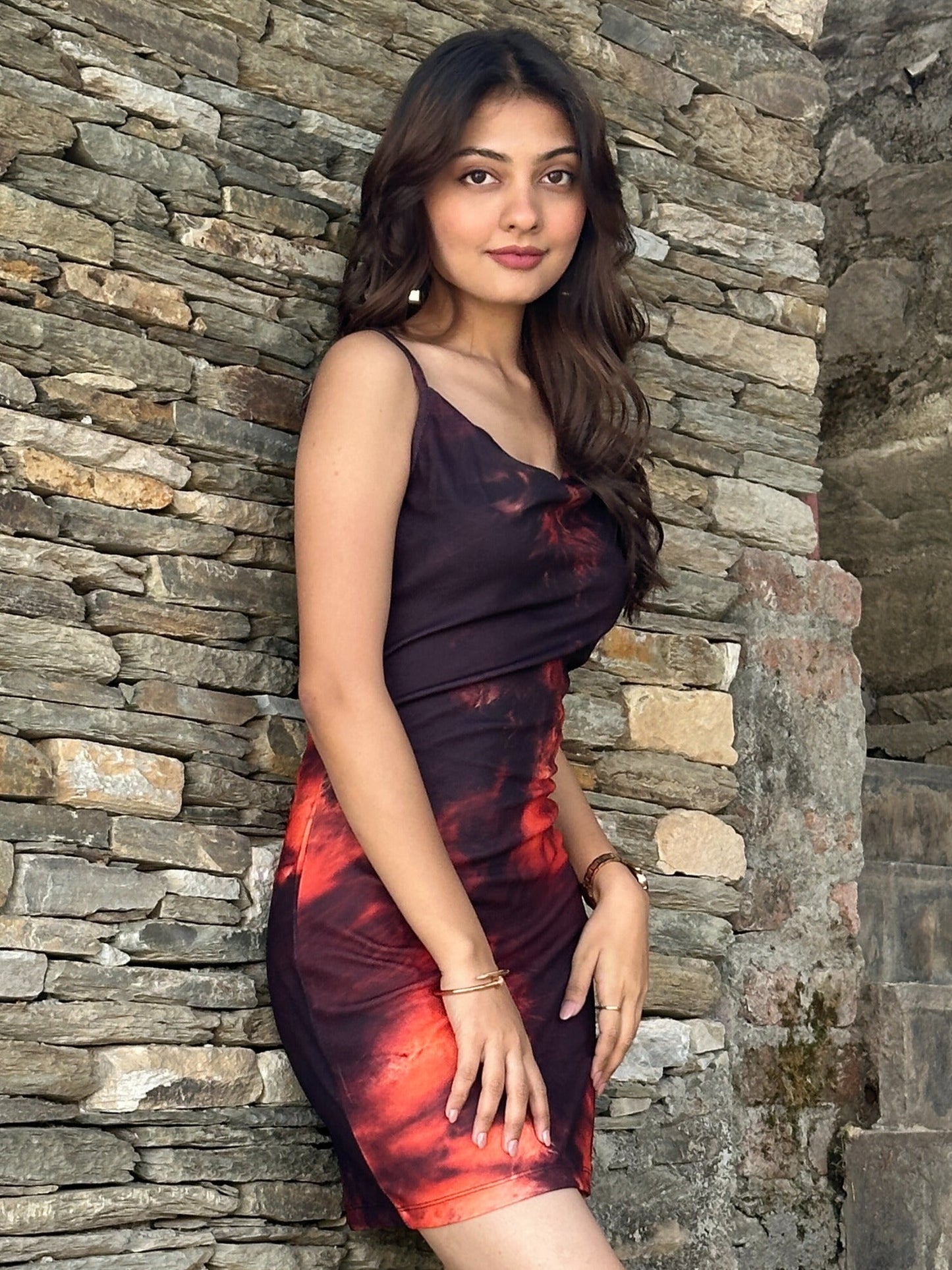 Women Bodycon Multicolor Dress