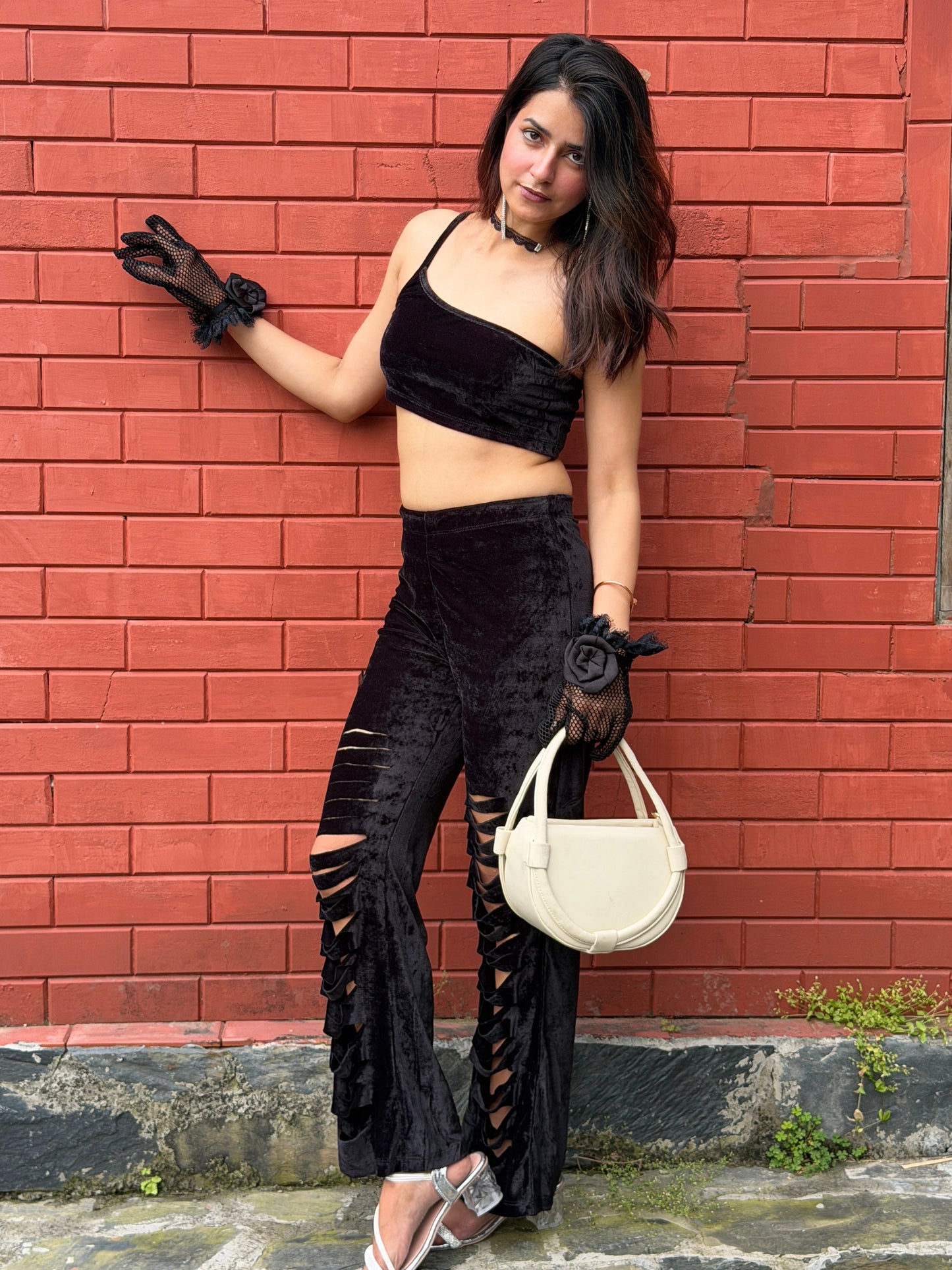 TANDUL Women Two Piece Dress Black Co-ord Set