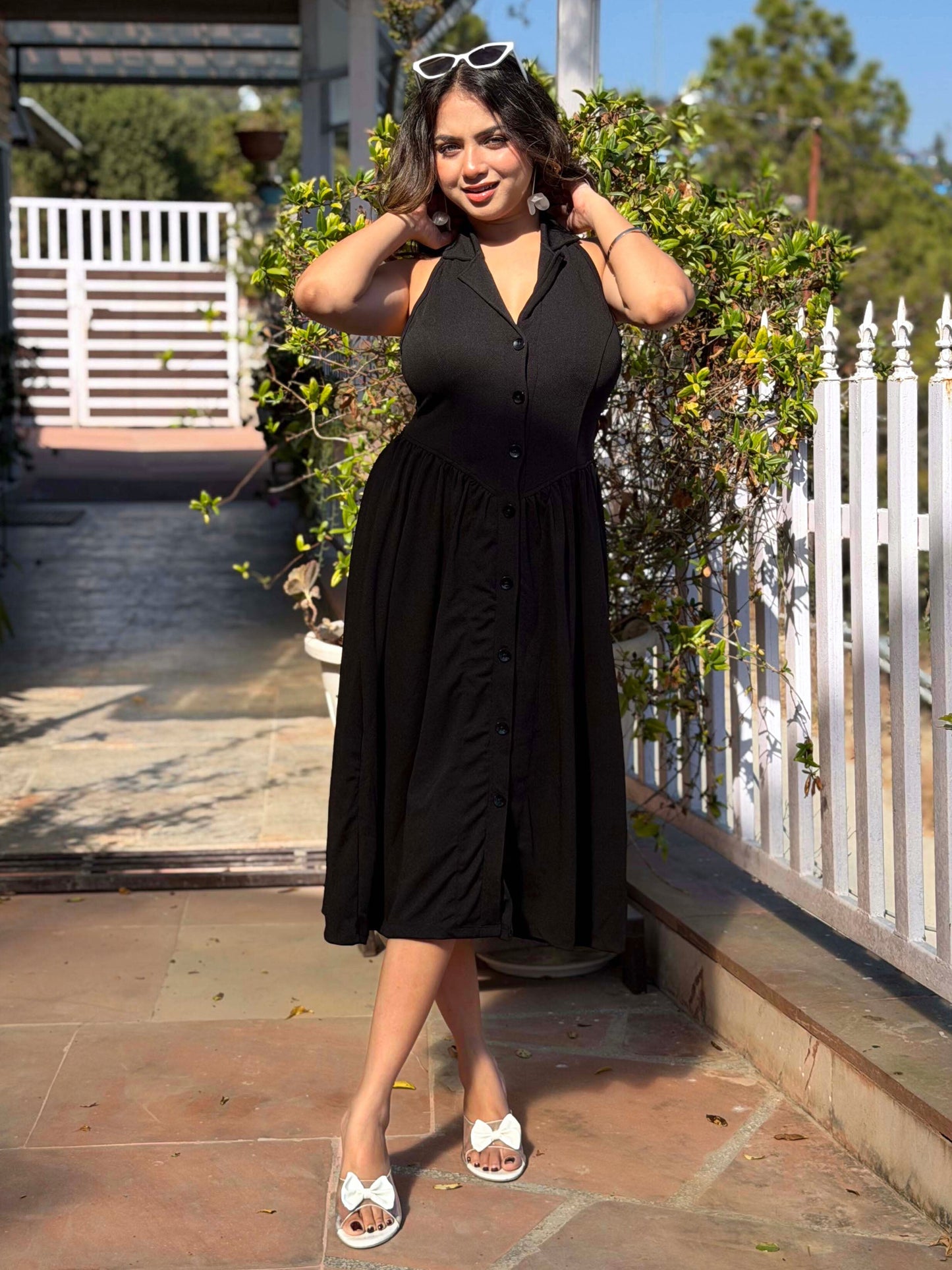 TANDUL Women Stunning Black Dress