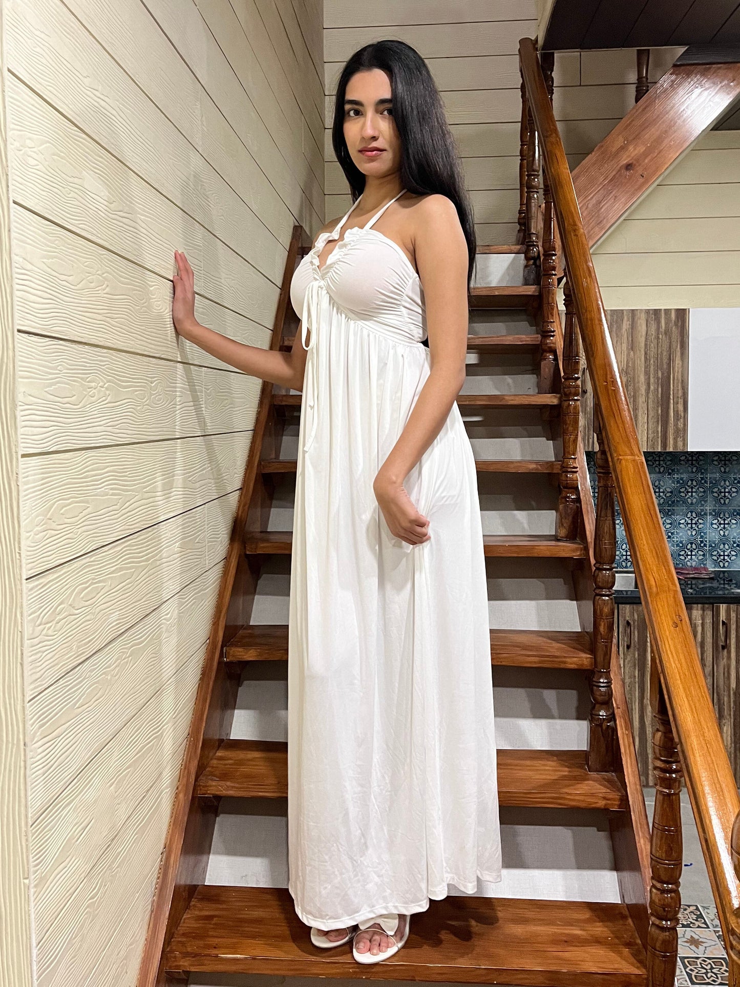 TANDUL Women Stunning White Dress