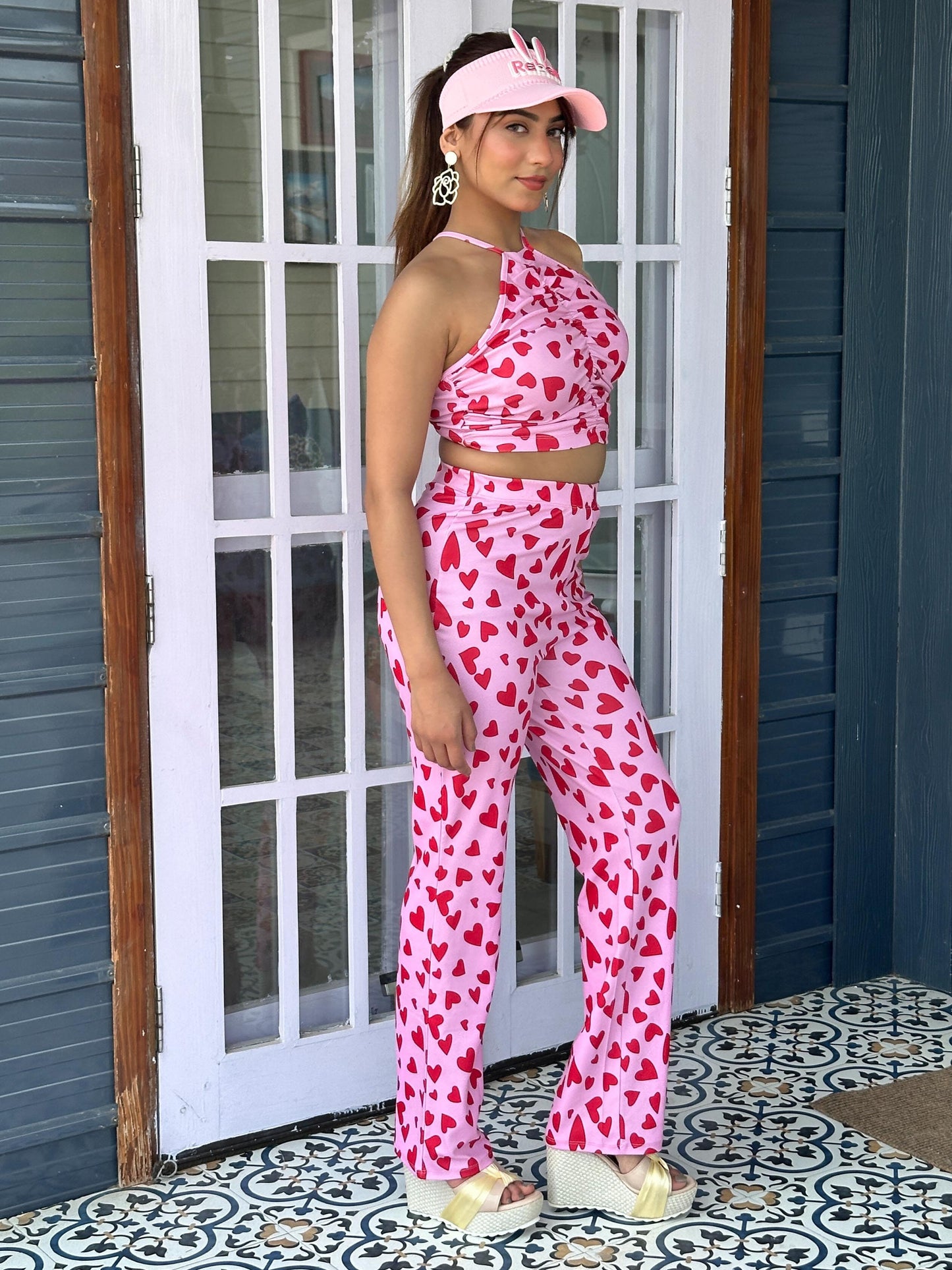 TANDUL KOREAN TRENDY HEART COORD SET