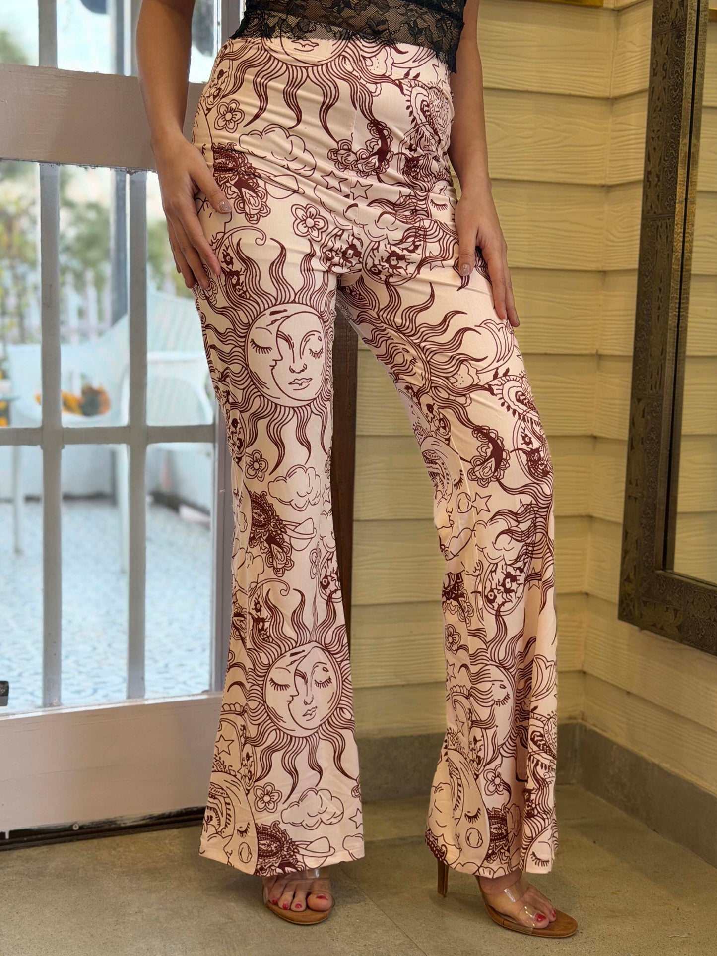 TANDUL Women Regular Fit Beige Lycra Blend Trousers