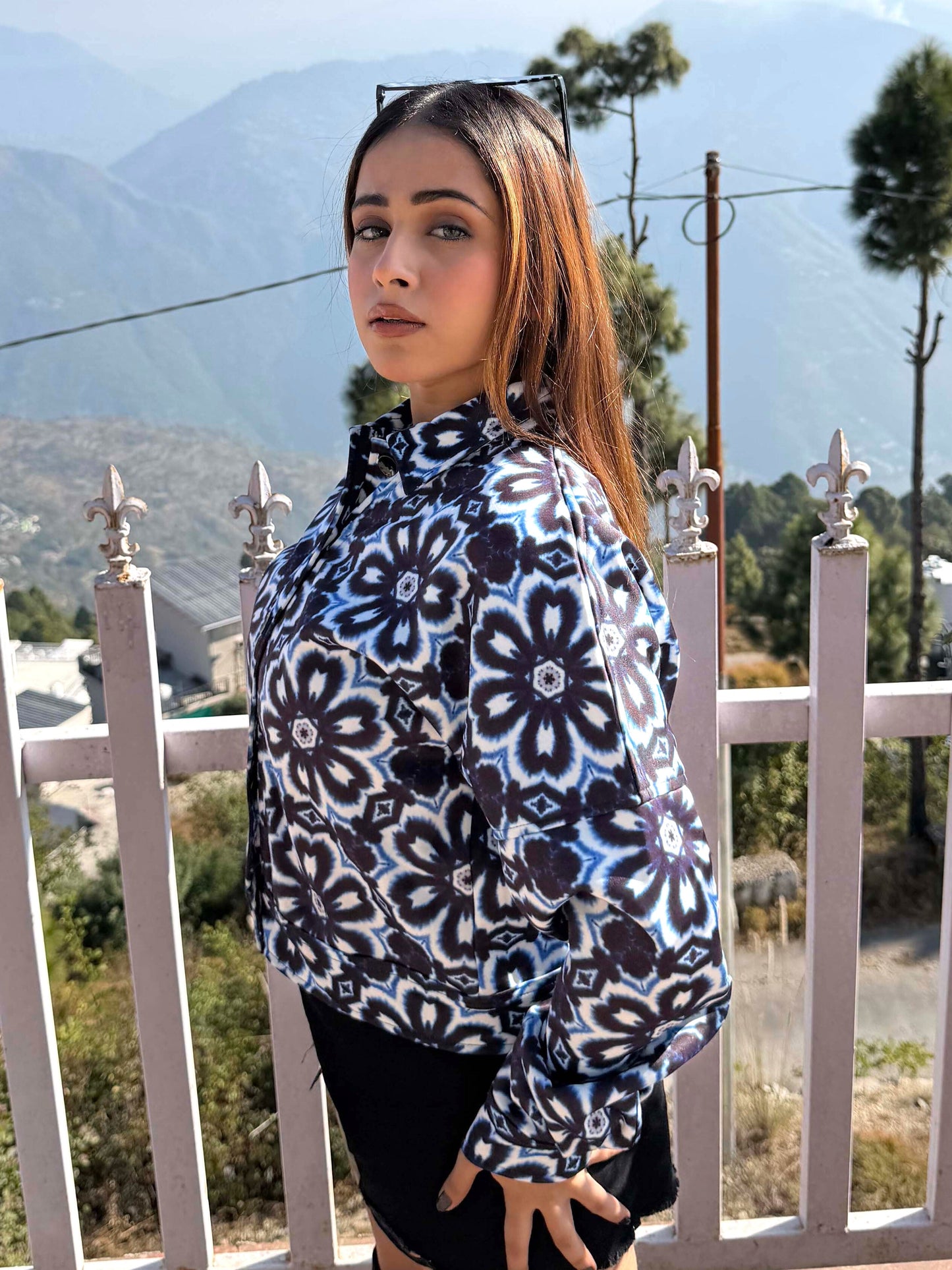 TANDUL Women Blue Floral Jacket