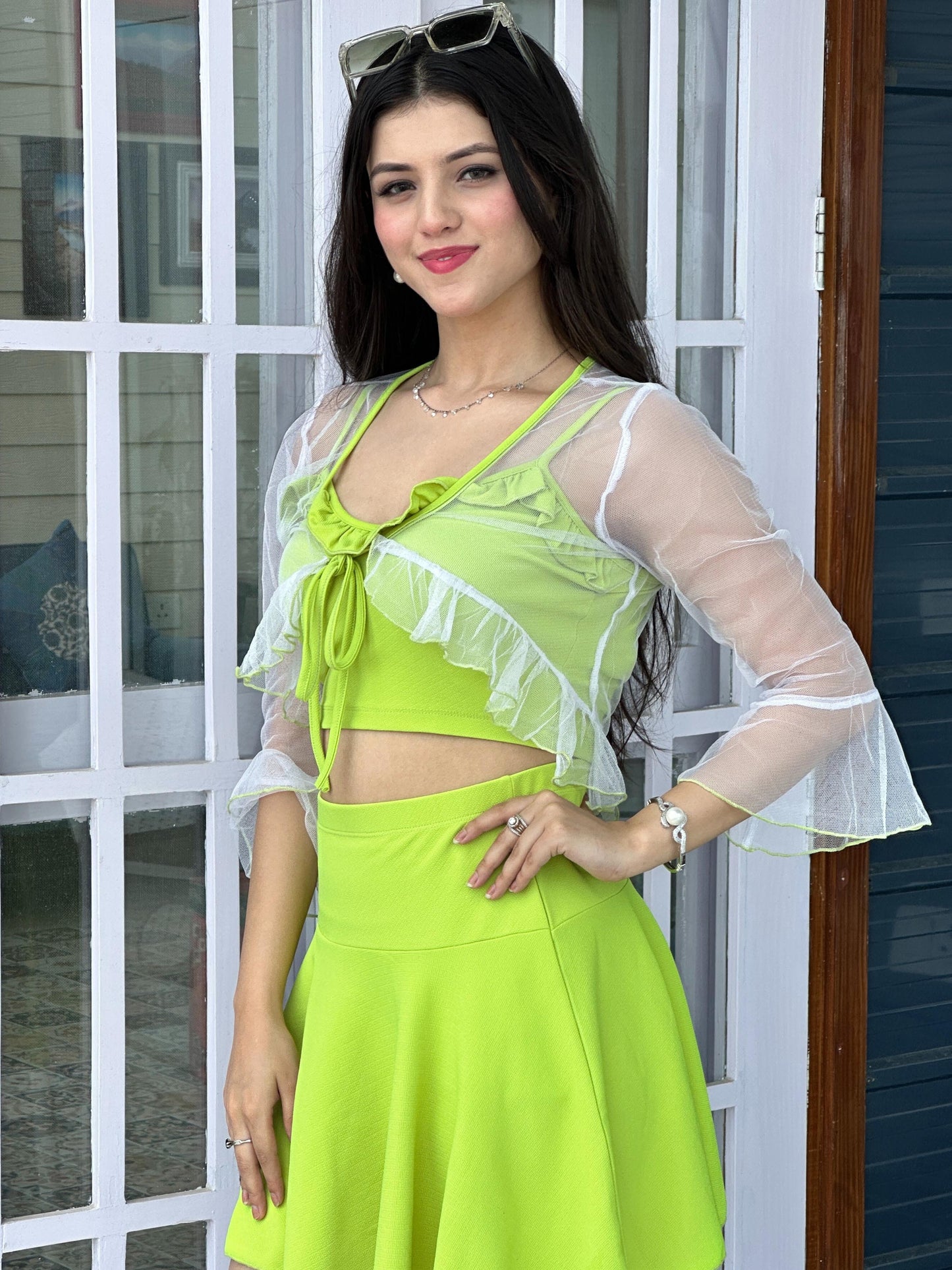 TANDUL Women White Net Shrug