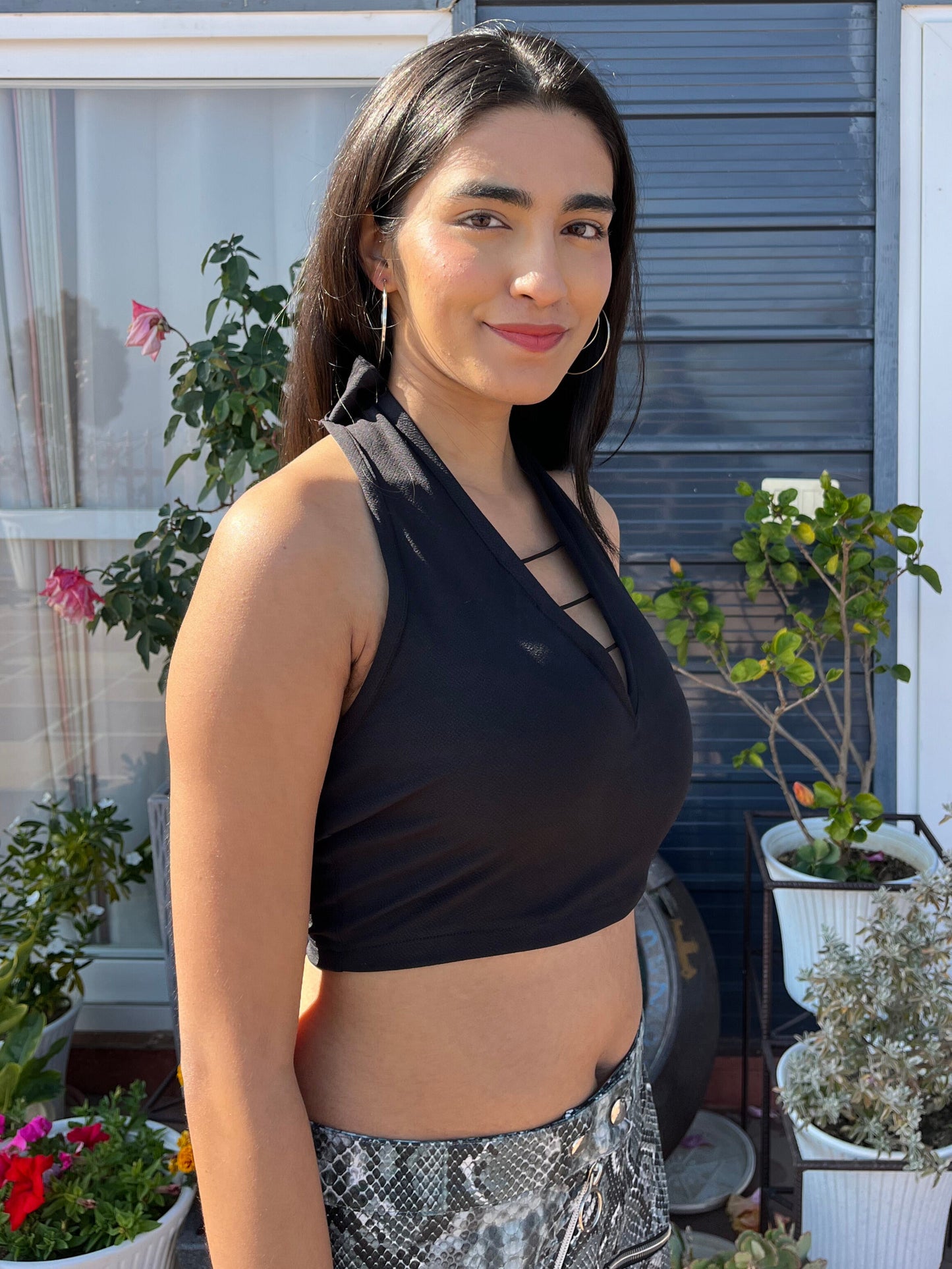 TANDUL Women Chic Black Crop Top