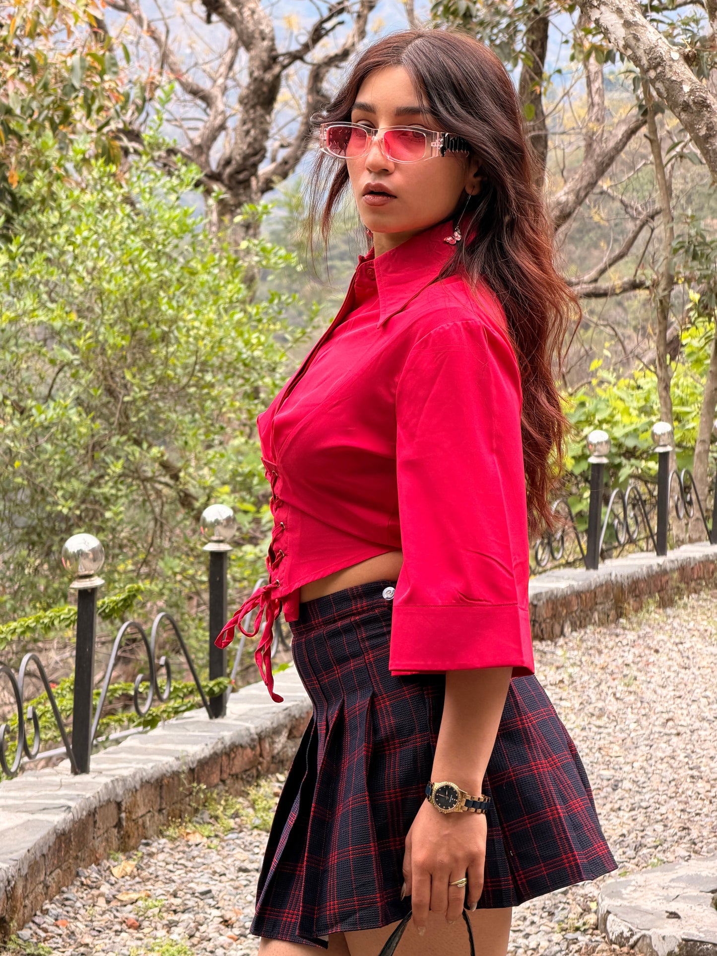 TANDUL Women Stylish Fuchsia Pink Shirt