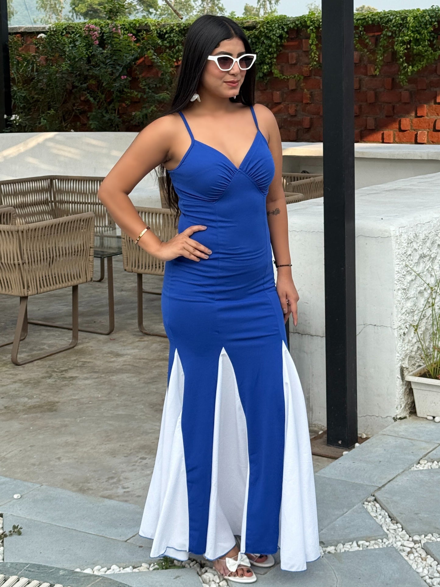 TANDUL Women Stunning Blue Flair Dress