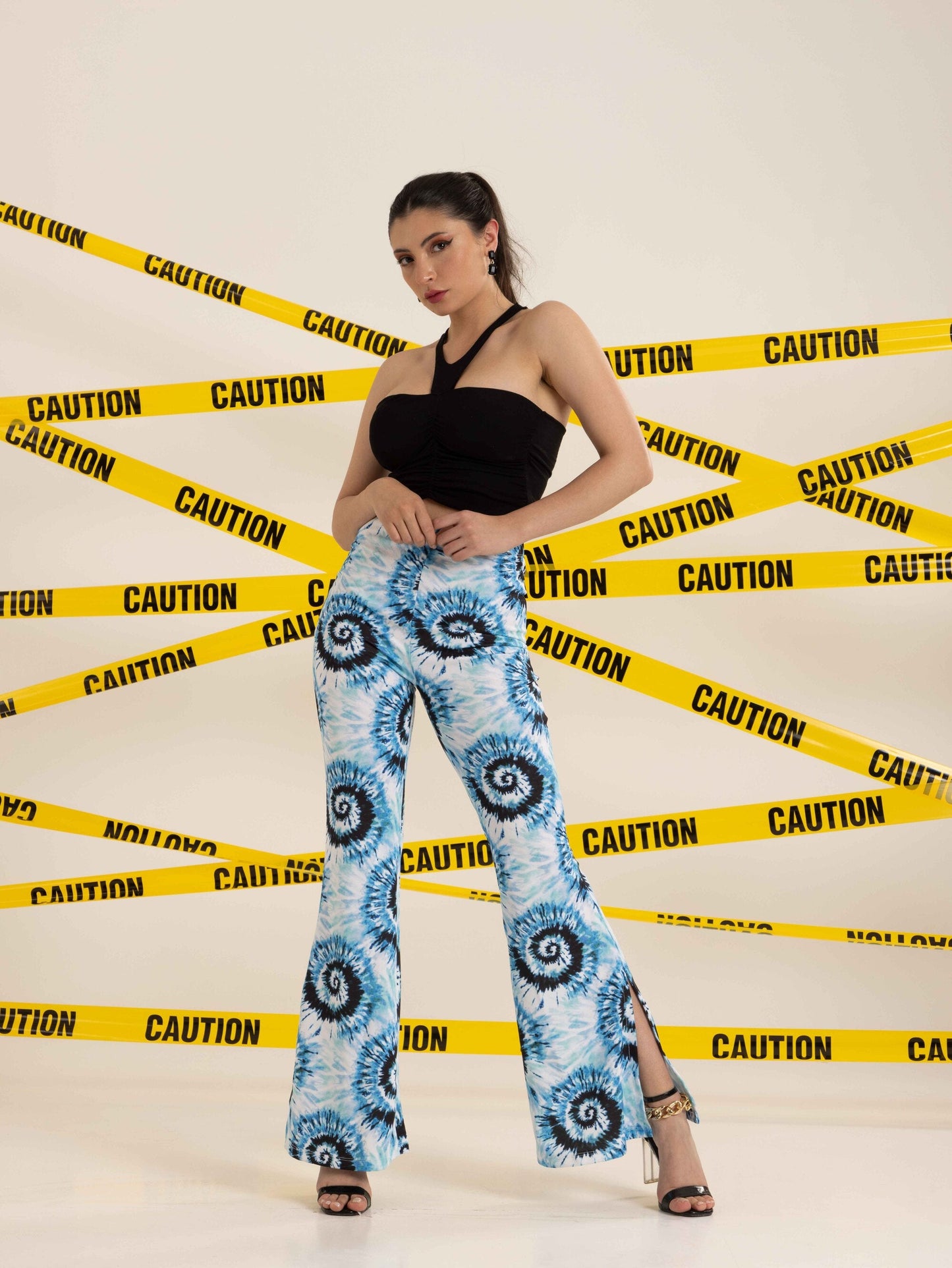 TANDUL Women Regular Fit Light Blue Lycra Blend Trousers