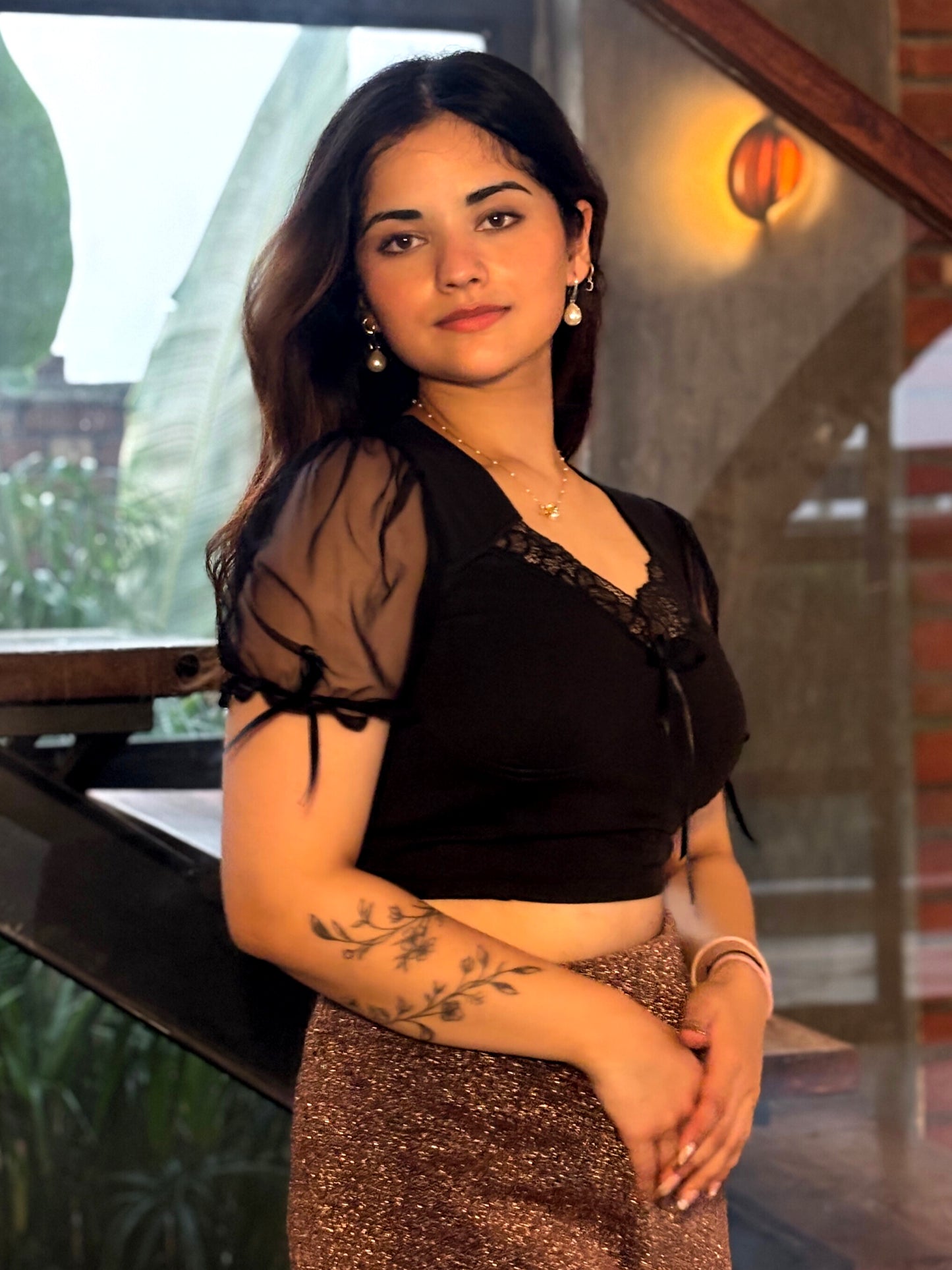 TANDUL Stunning Black Top
