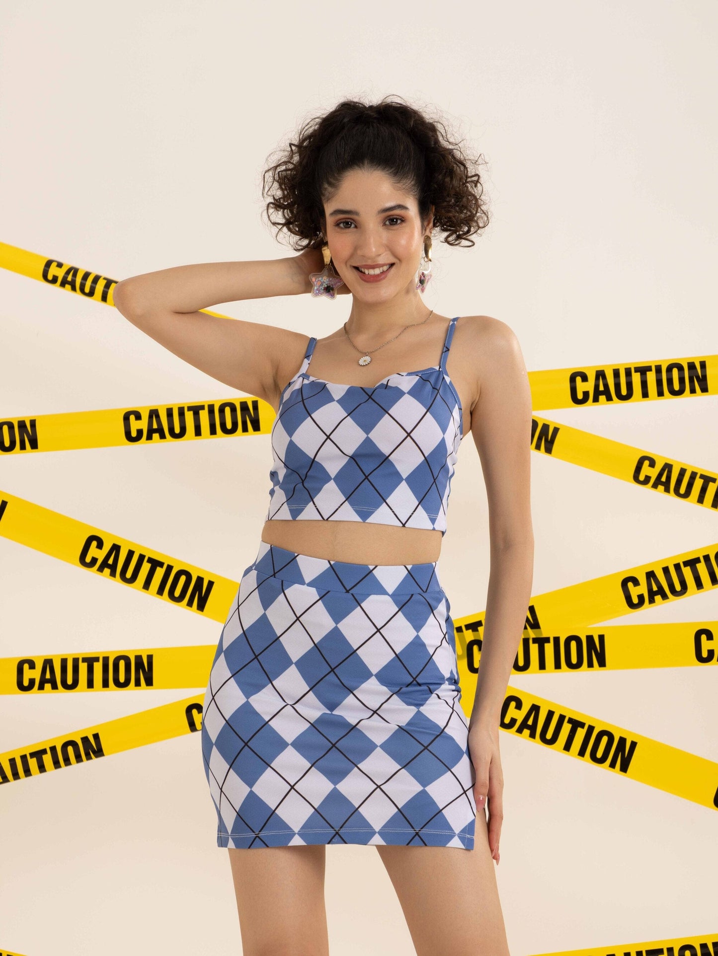 TANDUL Women Regular Fit Skyblue Printed Co-ord Set