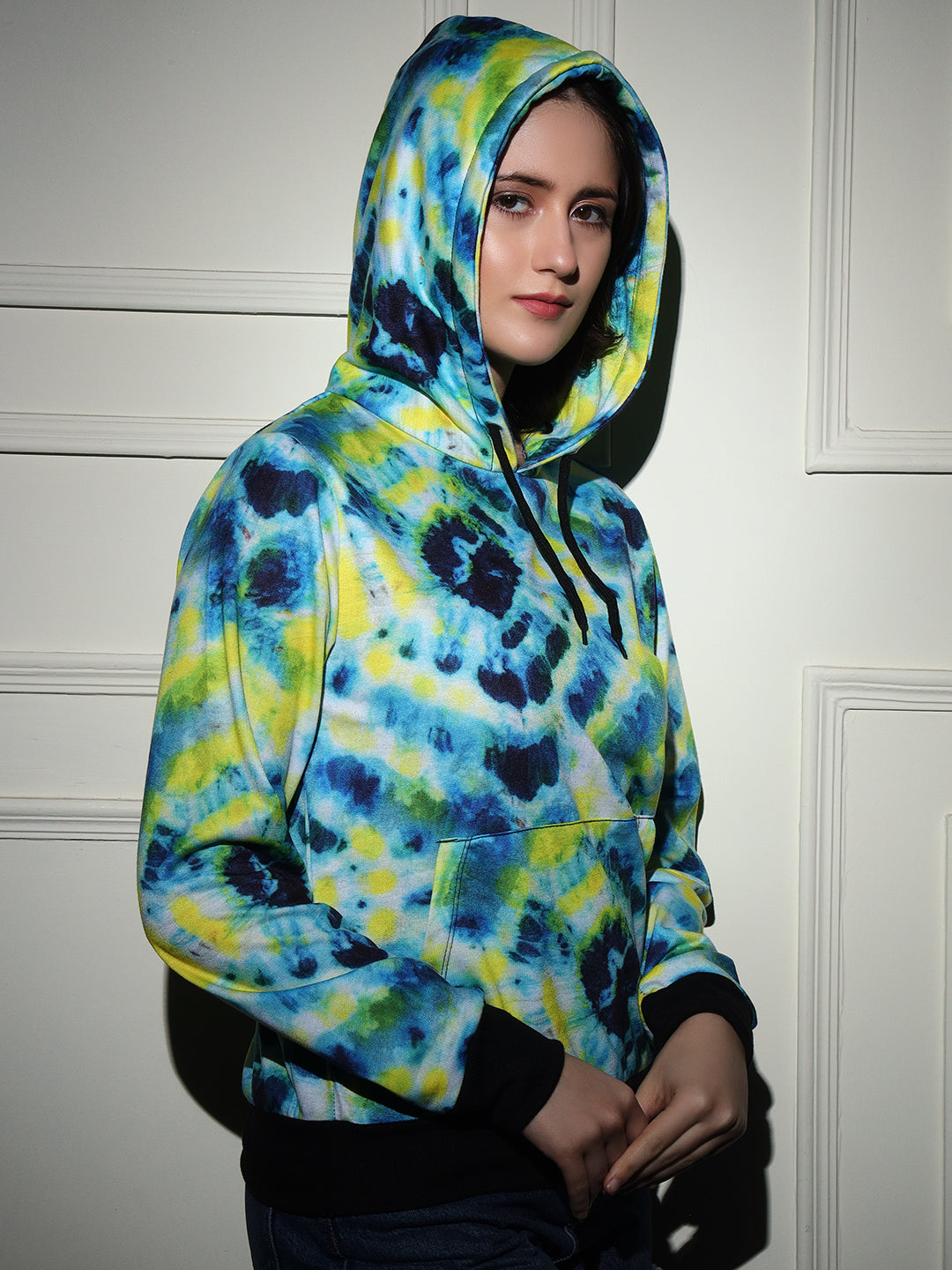 TANDUL Women Full Sleeve Printed Hooded Sweatshirt