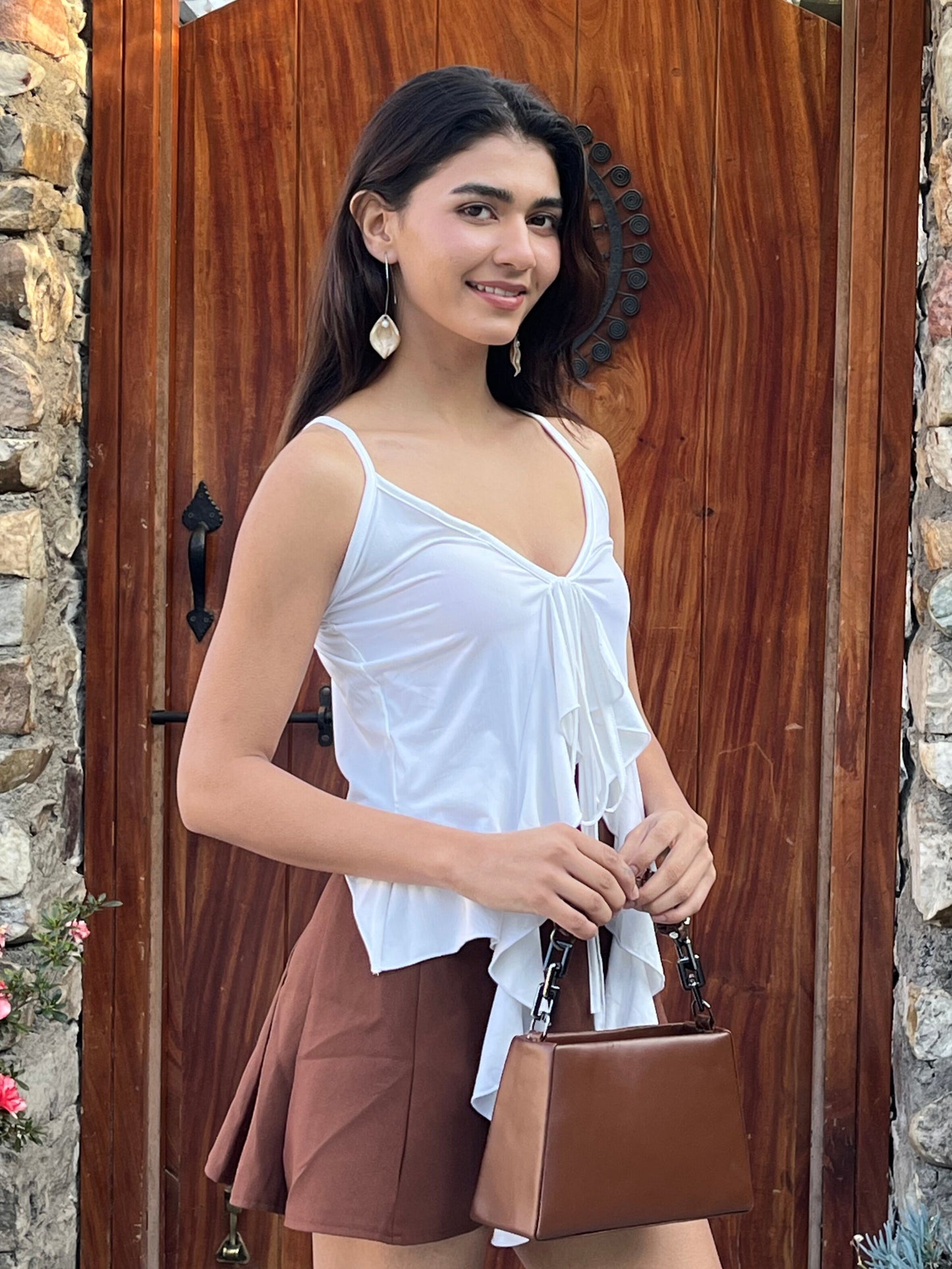 TANDUL Women Stunning Chic White Top