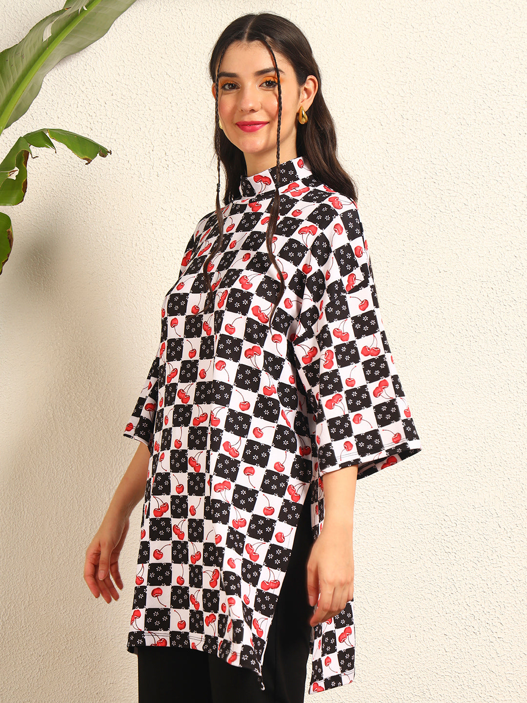 TANDUL Women Oversize Cherry Printed Tunic