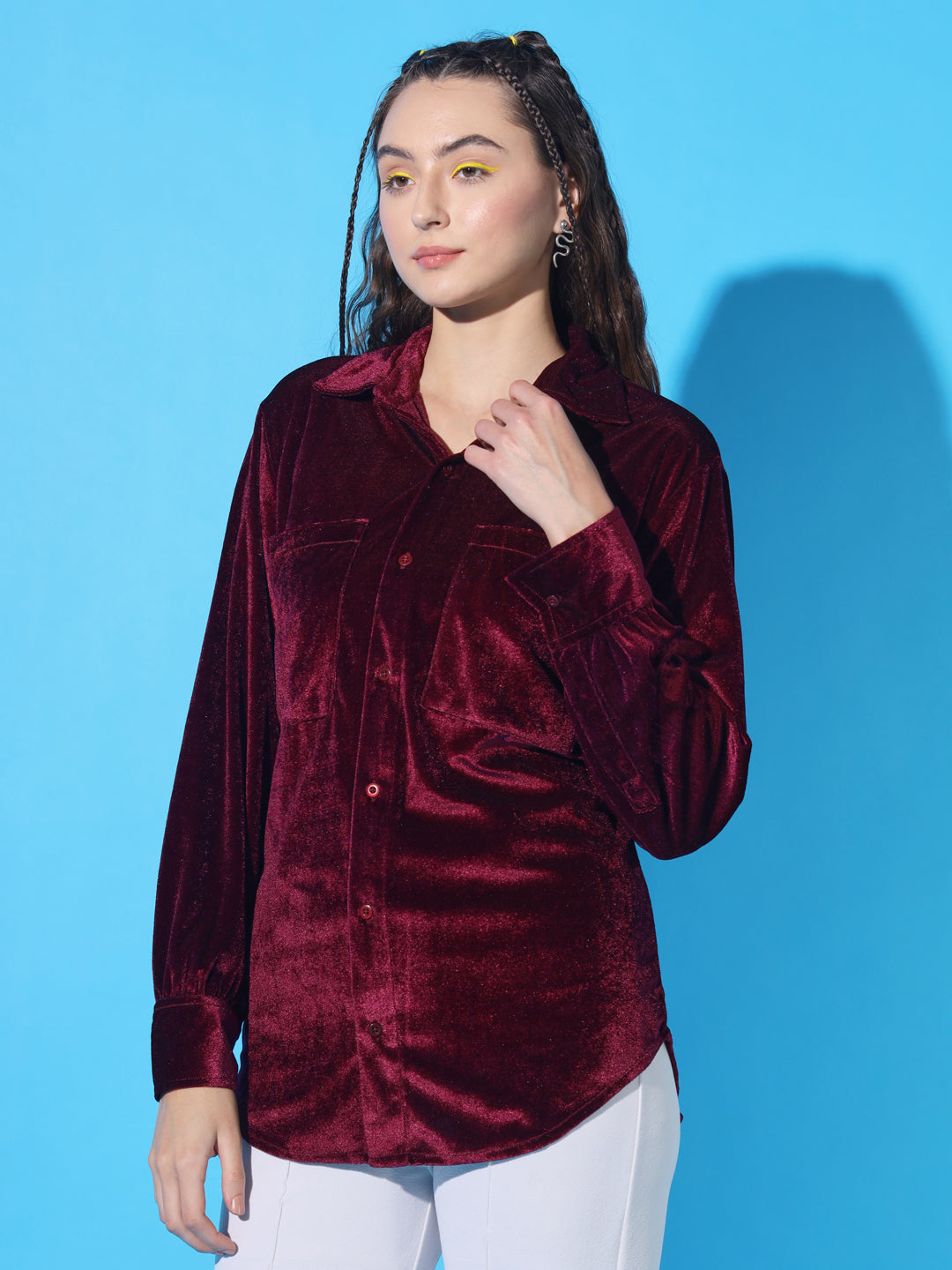 TANDUL Women Regular Fit Solid Casual Shirt