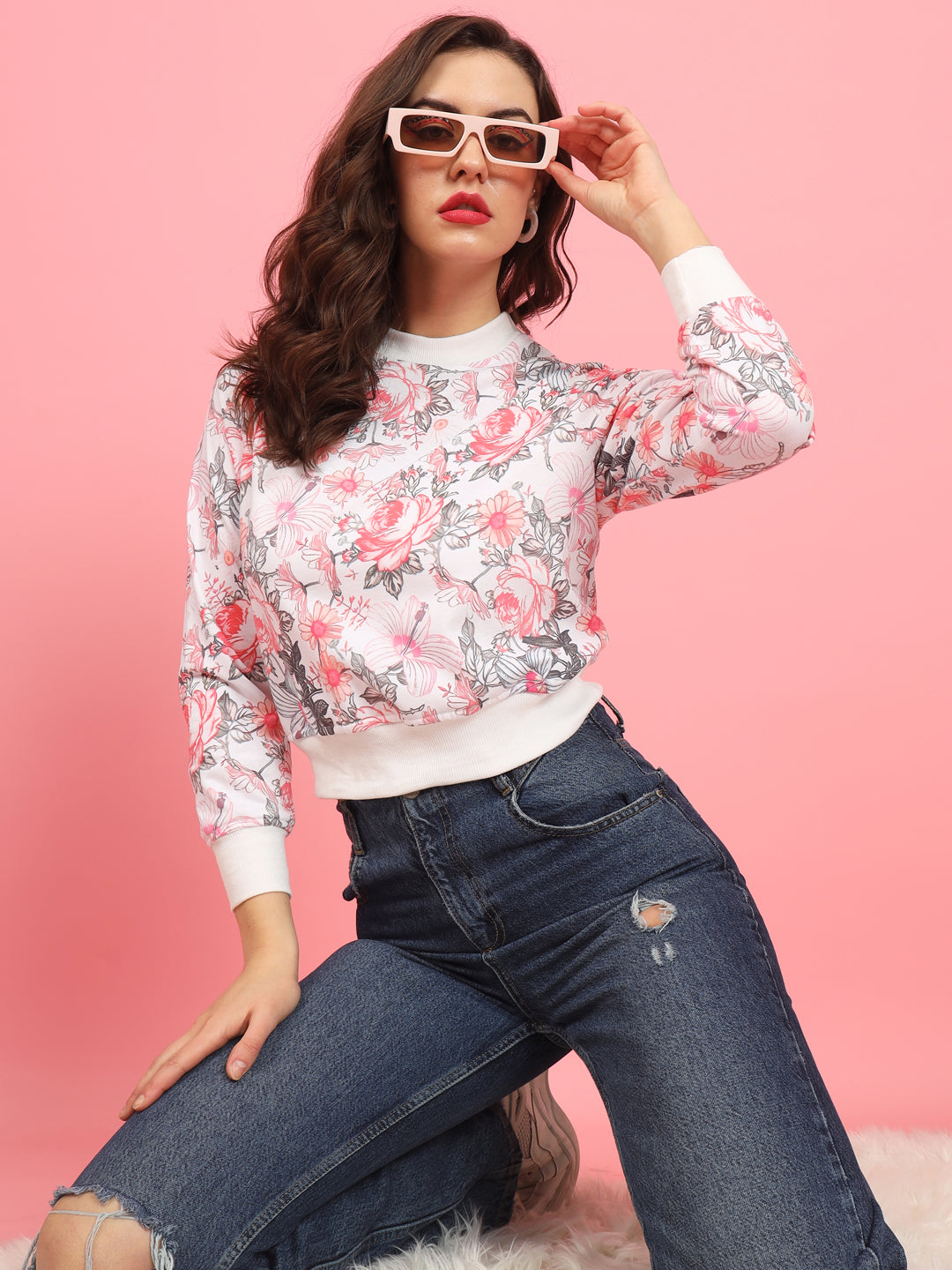 TANDUL Women Full Sleeve Printed Sweatshirt