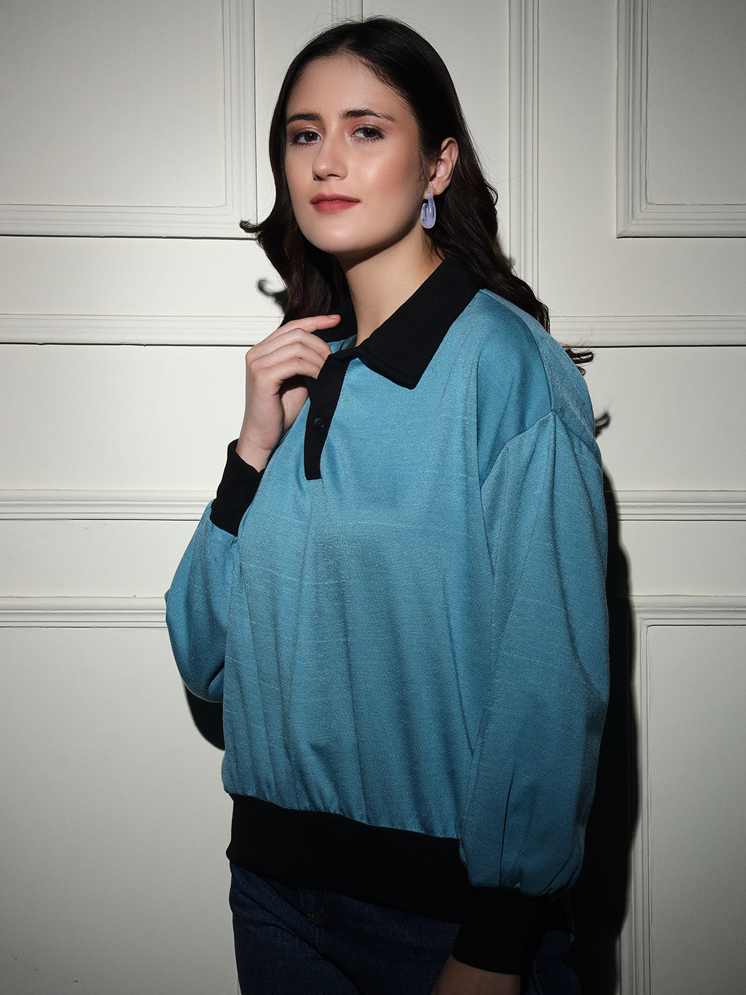 TANDUL Women Full Sleeve Solid Sweatshirt