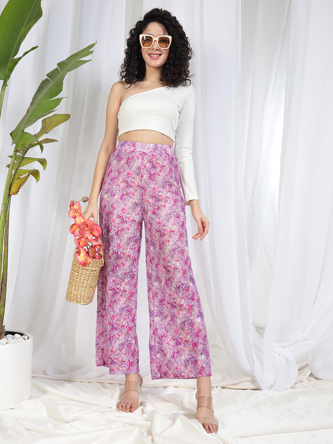 TANDUL Women Pink Printed Trouser