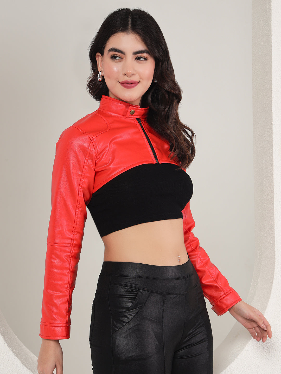 TANDUL Women Solid Leather Jacket