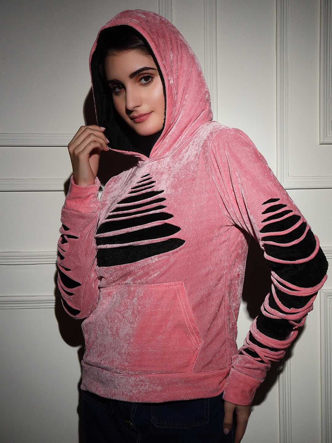 TANDUL Women Full Sleeve Printed Hooded Sweatshirt