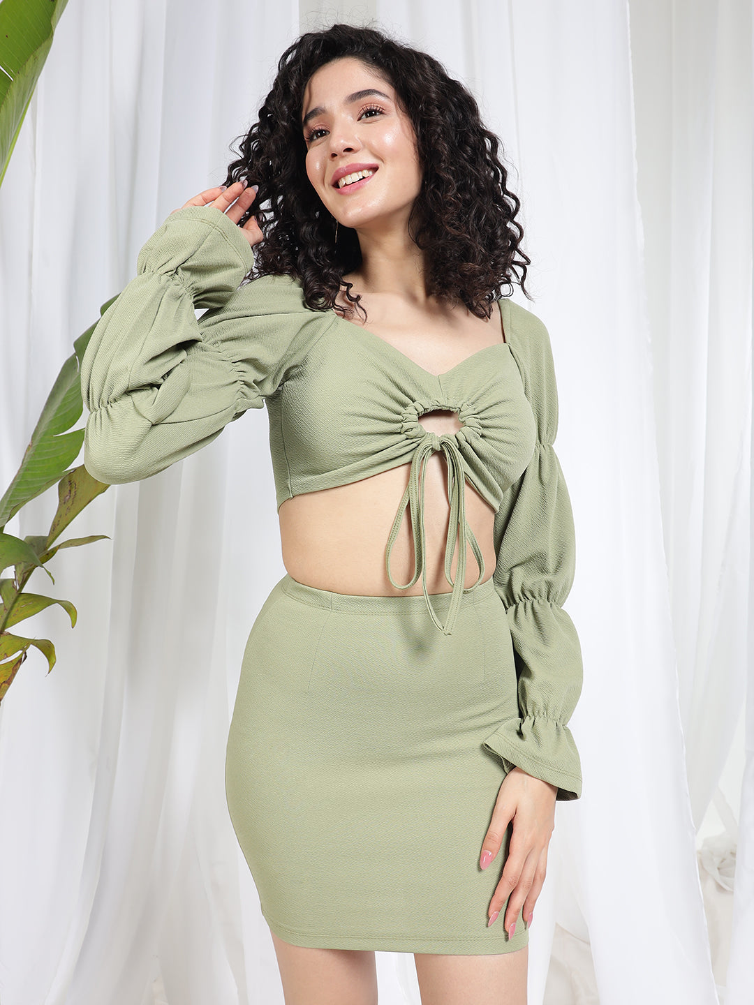 TANDUL Women Co-ords Green Dress