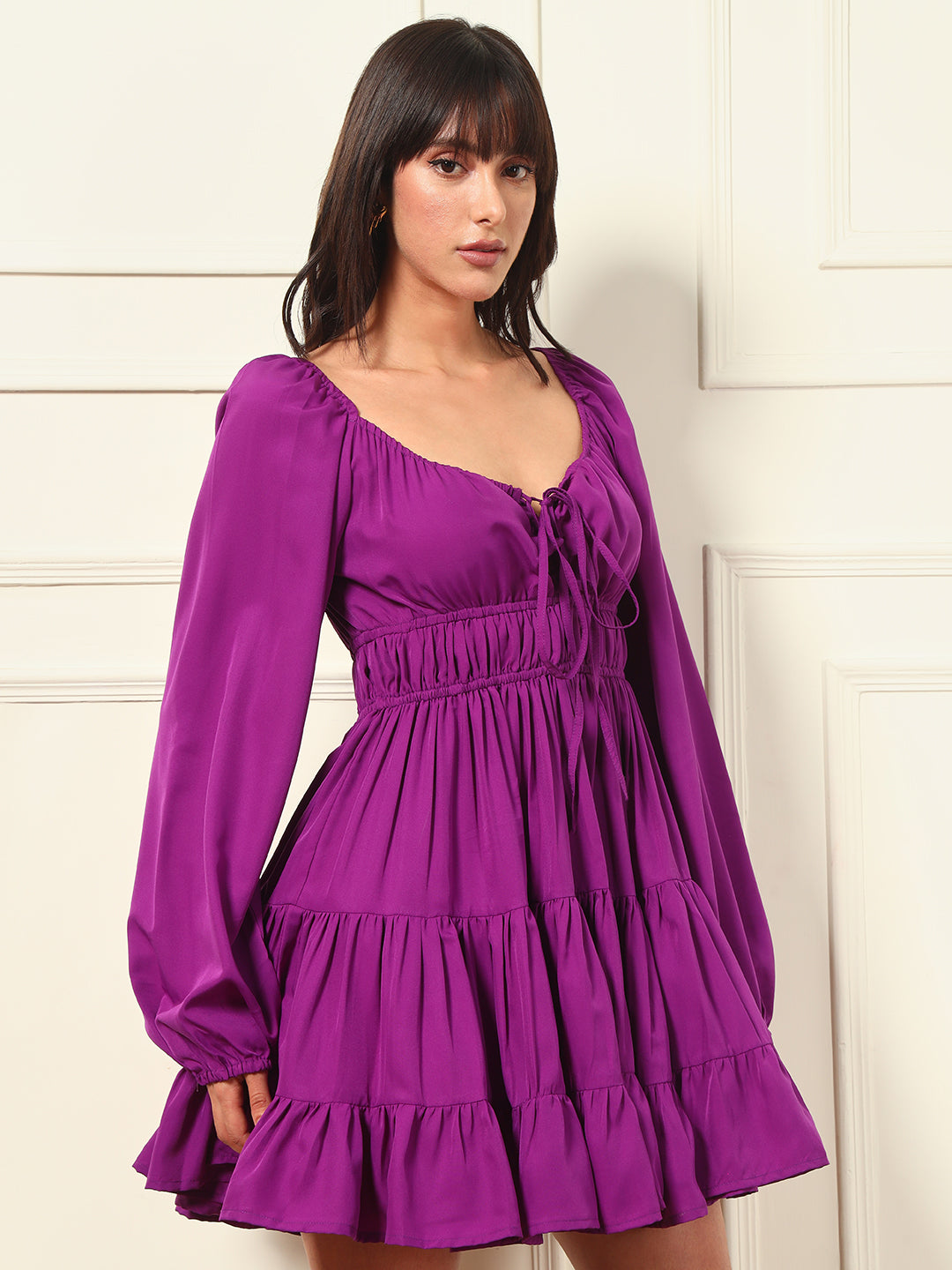 TANDUL Women Purple Flared Dress