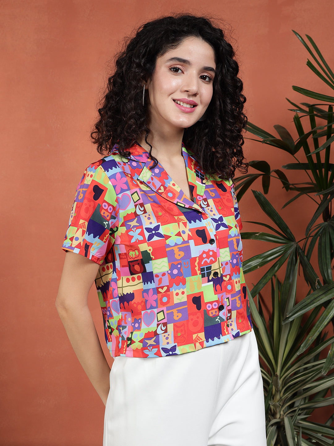 TANDUL Women Regular Fit Printed Collared Casual Shirt