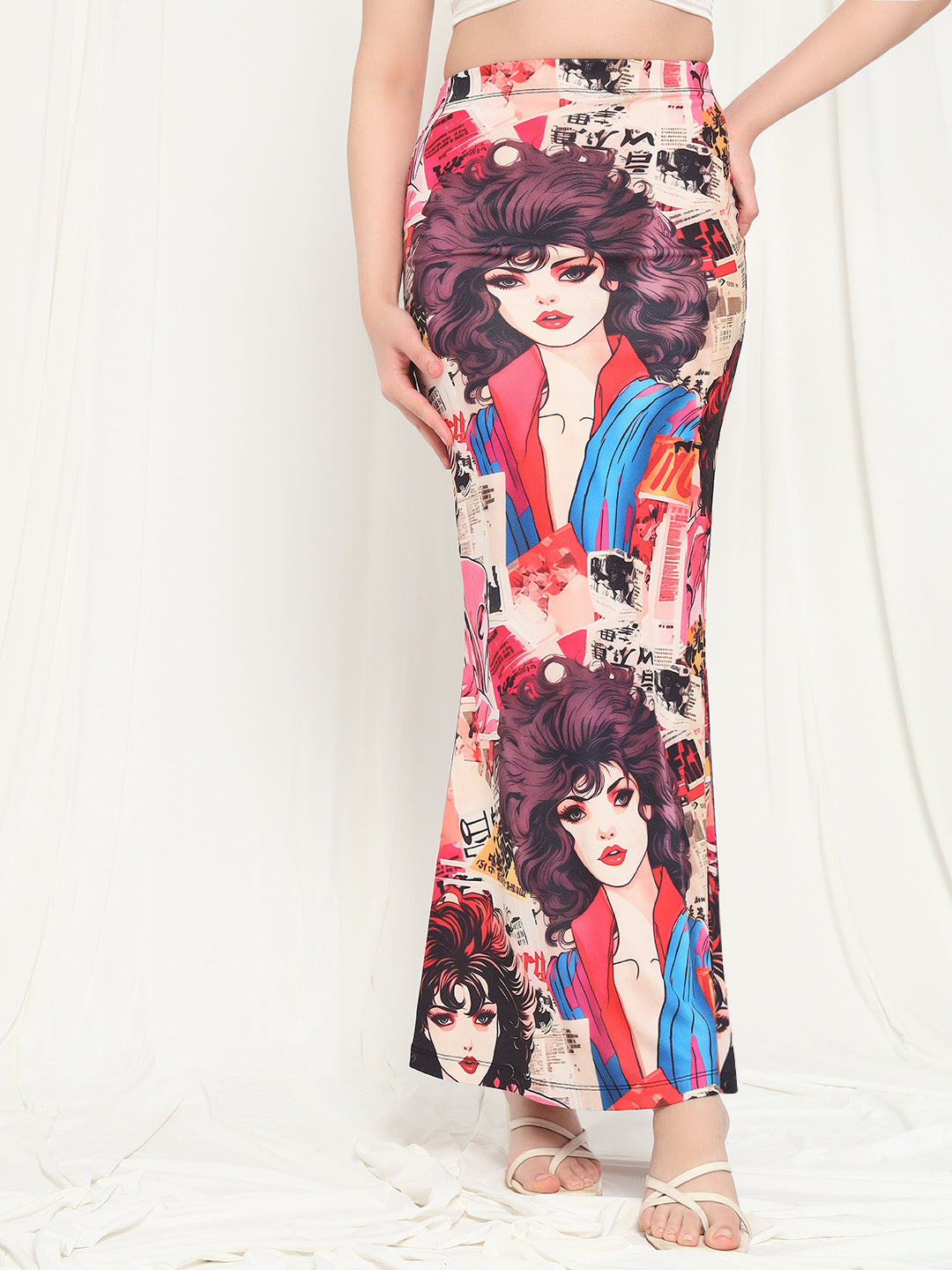 TANDUL Women Printed Straight Multicolor Skirt