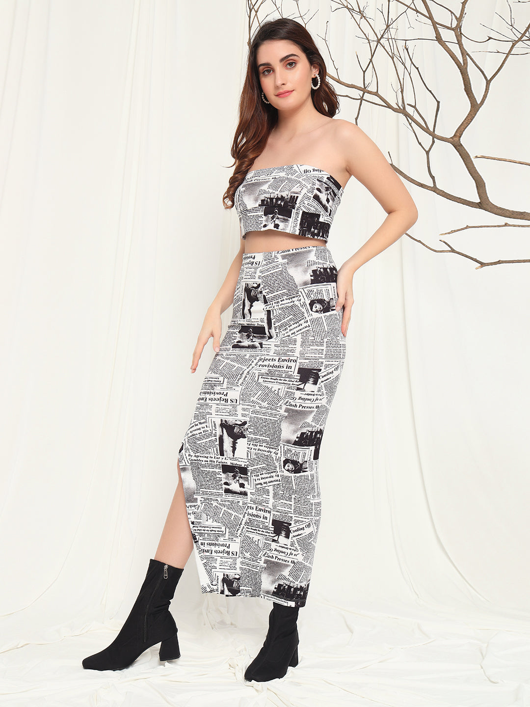 TANDUL Tunic Skirt Co-ords Set
