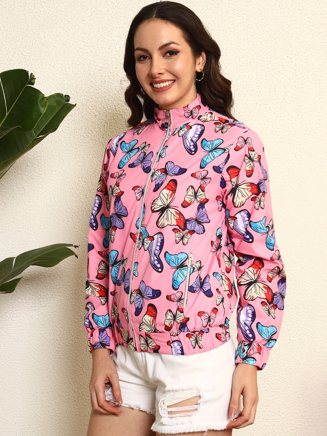 TANDUL Women Charming Pink Printed Jacket