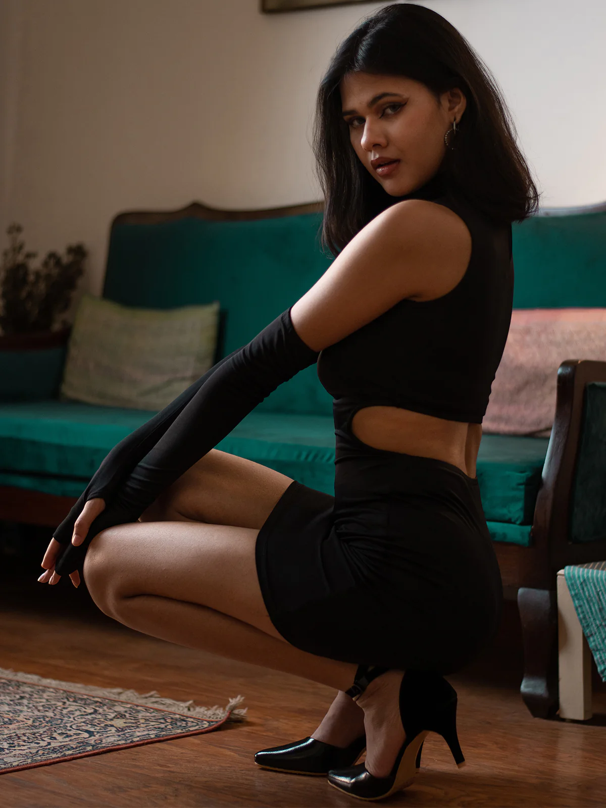 TANDUL Women Bodycon Black Dress