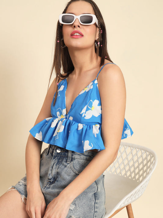 MAZIE Casual Sleeveless Printed Women Multicolor Top