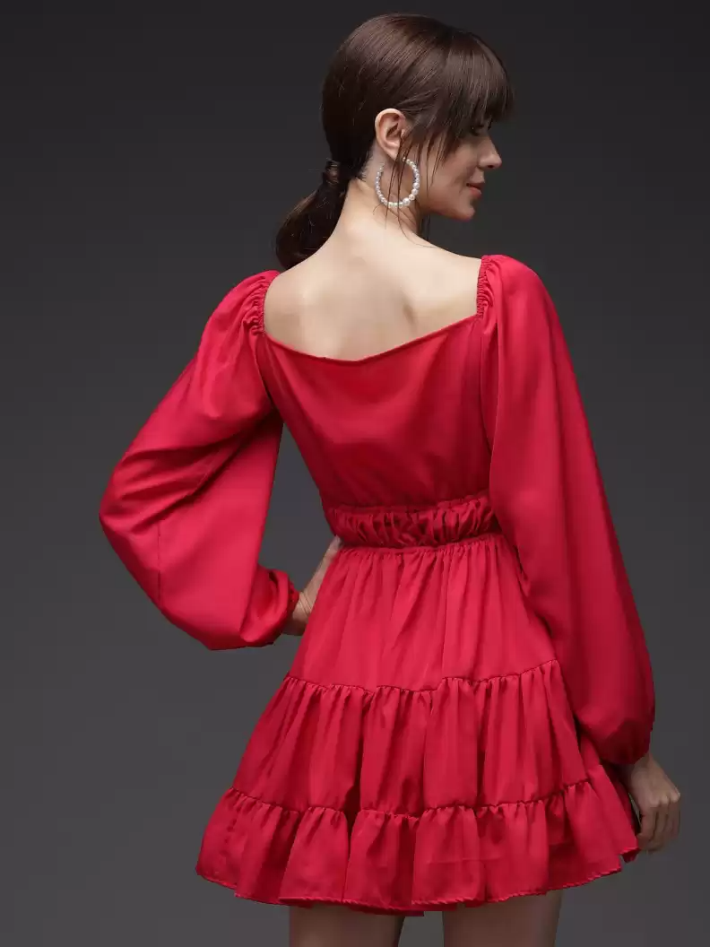 TANDUL Women Fit and Flare Pink Dress