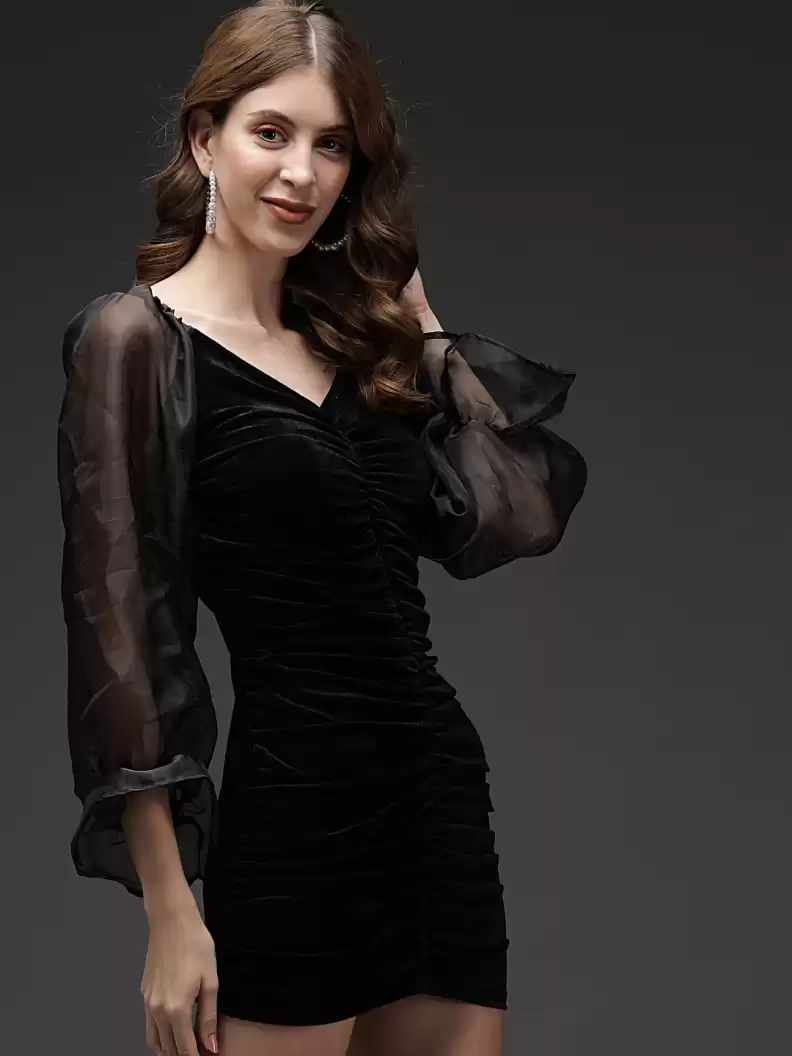TANDUL Women Bodycon Black Dress